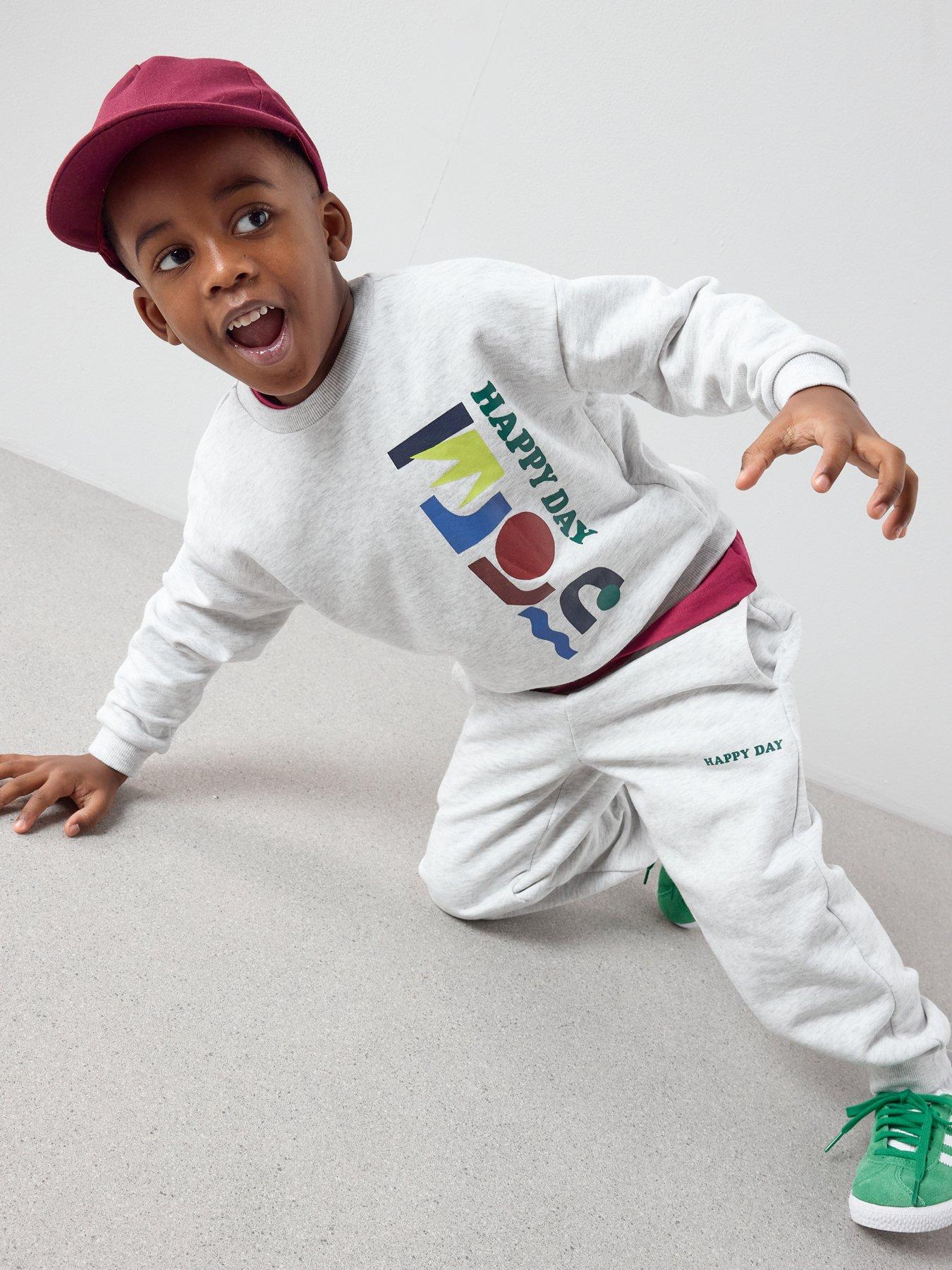 Image 5 of 5 of The Very Collection Boys Fun Shape Graphic Sweatshirt And Joggers Set