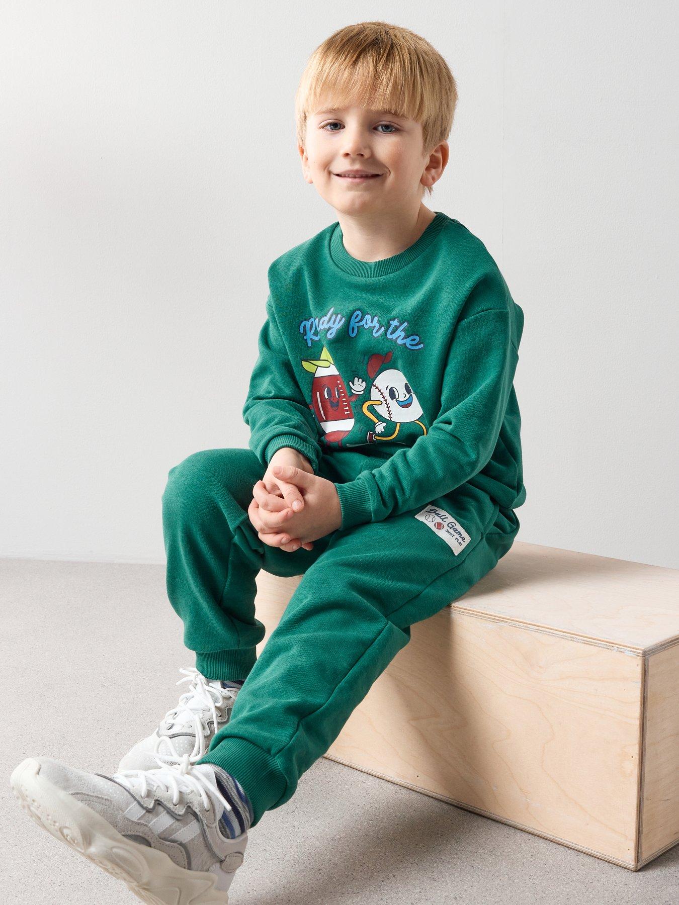 The Very Collection Boys Fun Charachter Sweatshirt And Joggers Set
