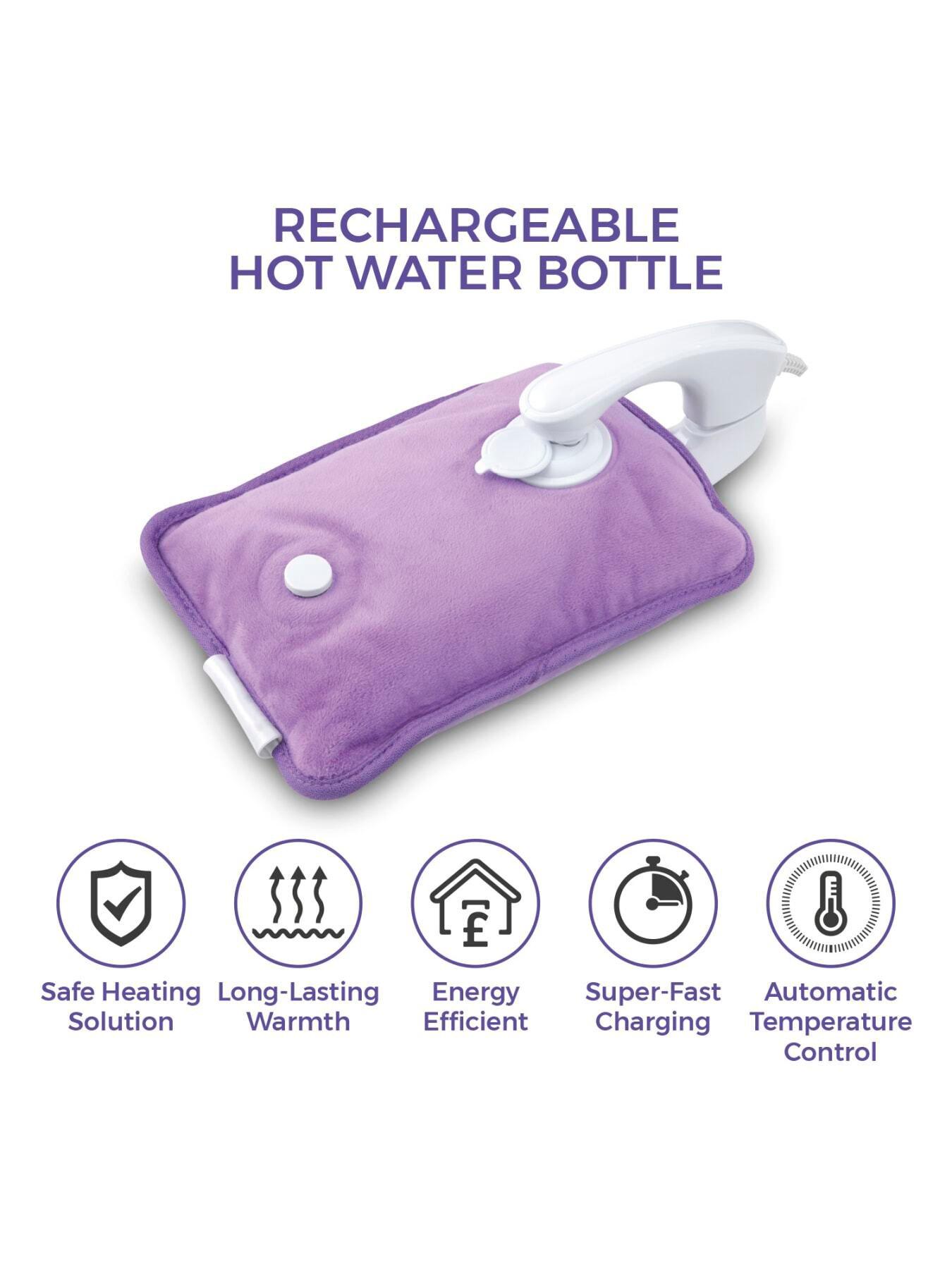Image 2 of 7 of Carmen Spa Rechargeable Hot Water Bottle - Purple