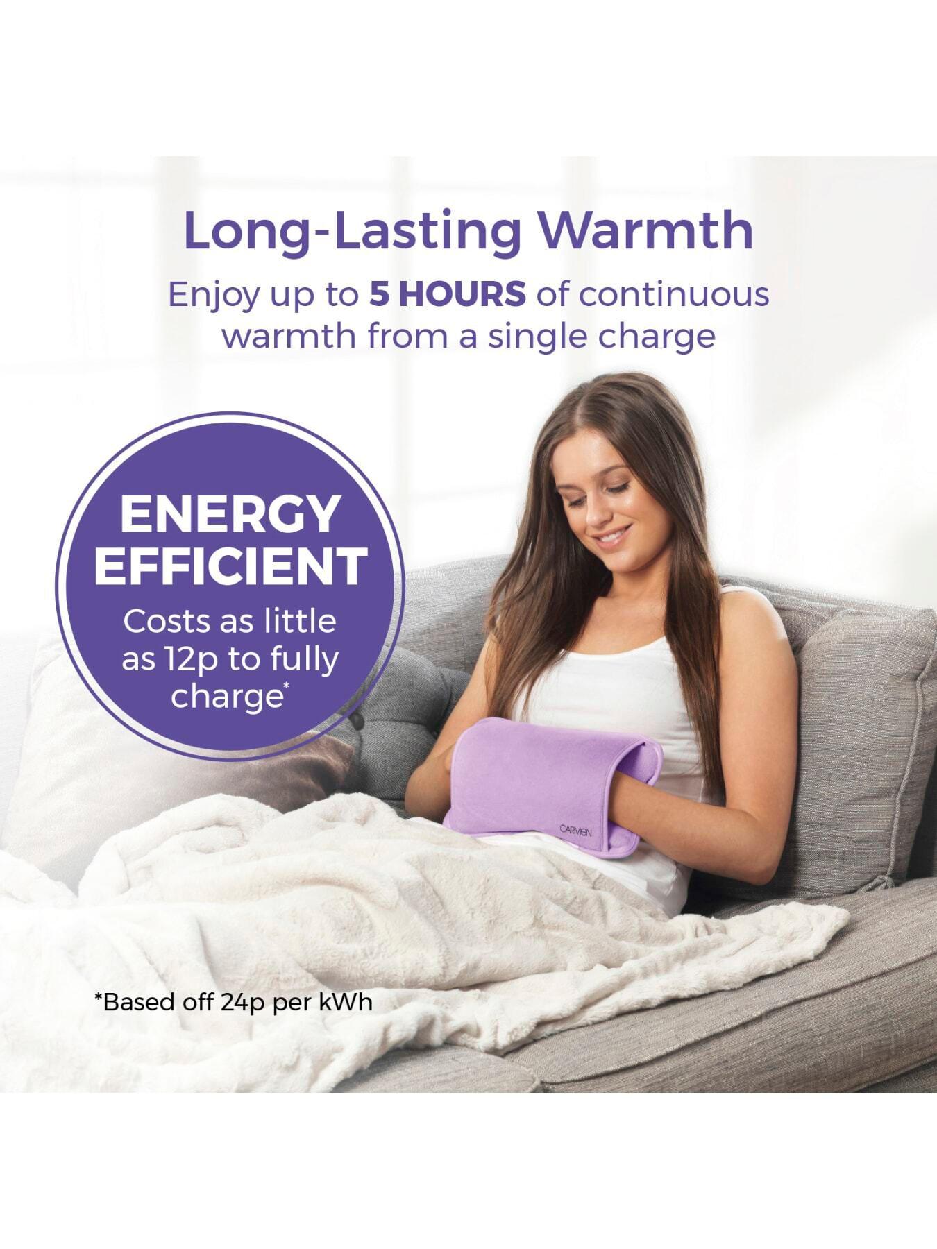 Image 4 of 7 of Carmen Spa Rechargeable Hot Water Bottle - Purple