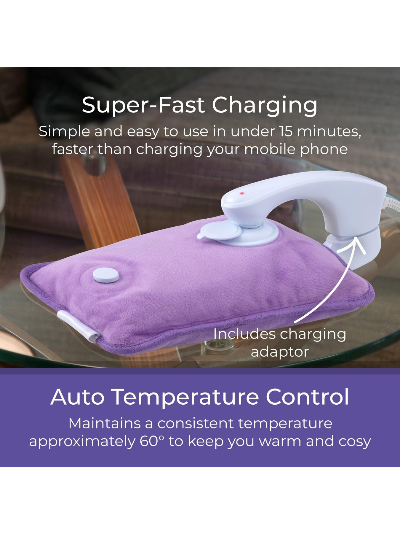 Image 5 of 7 of Carmen Spa Rechargeable Hot Water Bottle - Purple