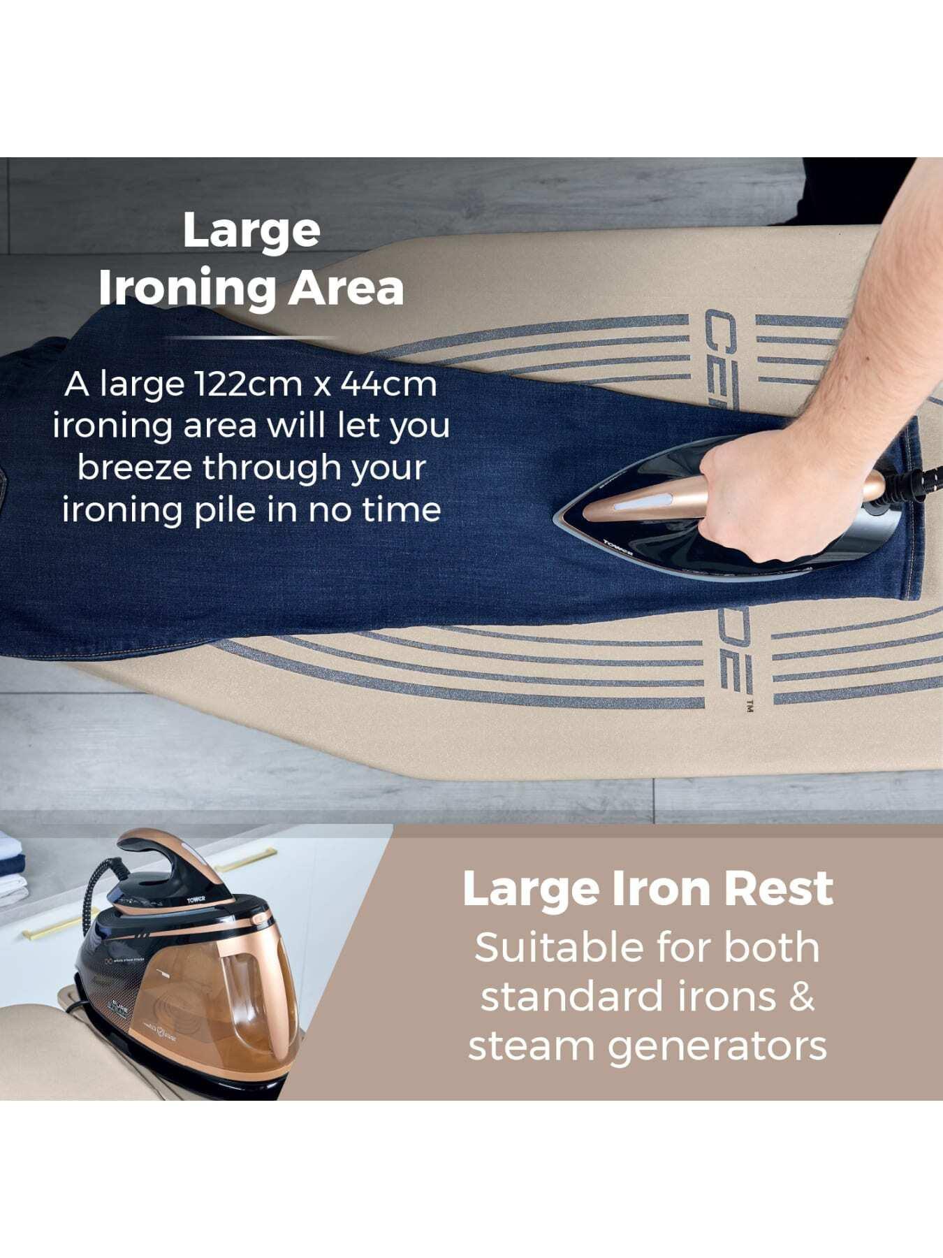 Image 2 of 6 of Tower Oversized Ironing Boards - Ceraglide Pro Latte