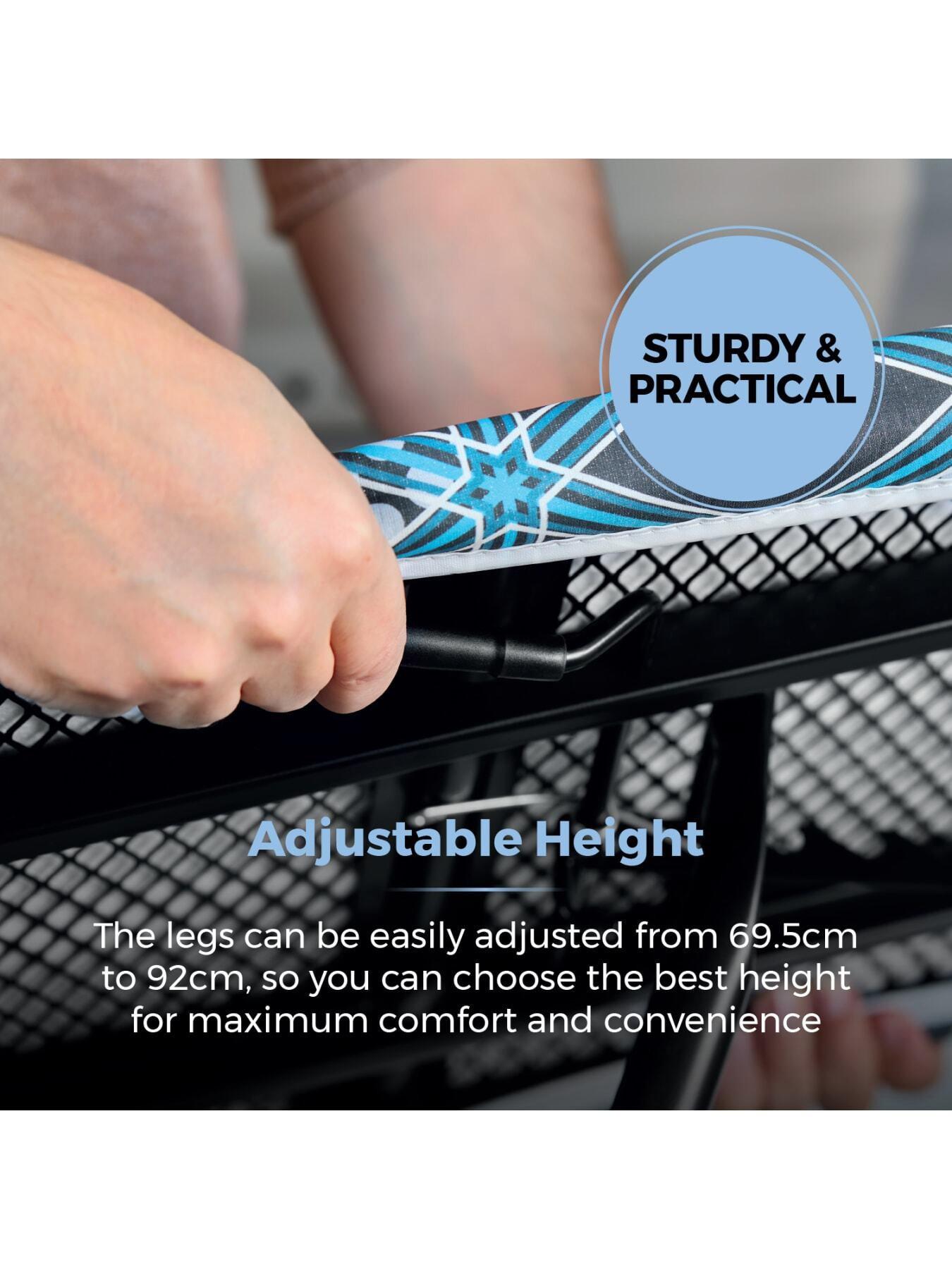 Image 4 of 7 of Tower Geo Pro Oversized Adjustable Ironing Board, Black