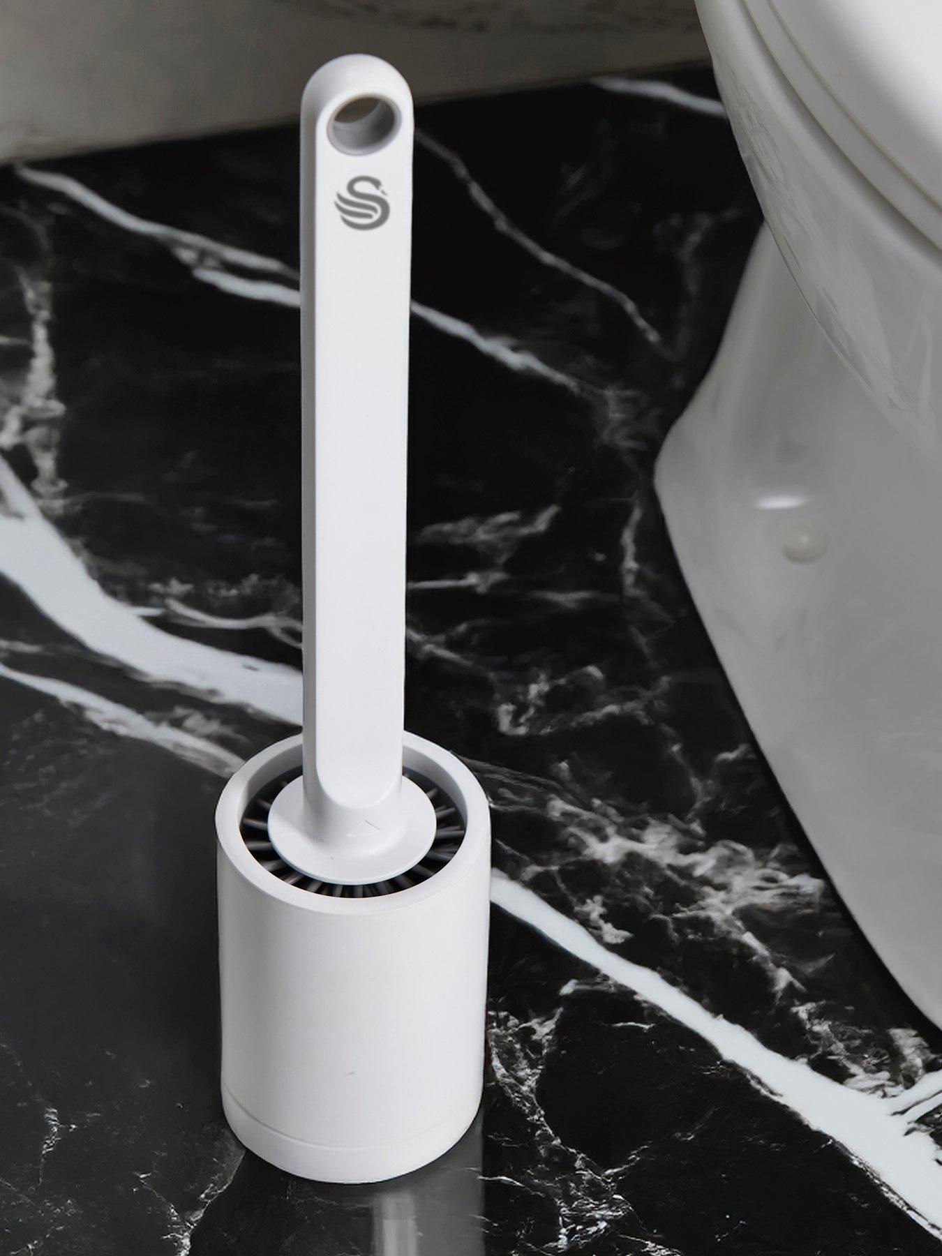 Swan Elevate Flexible Silicone Toilet Brush and Holder White
