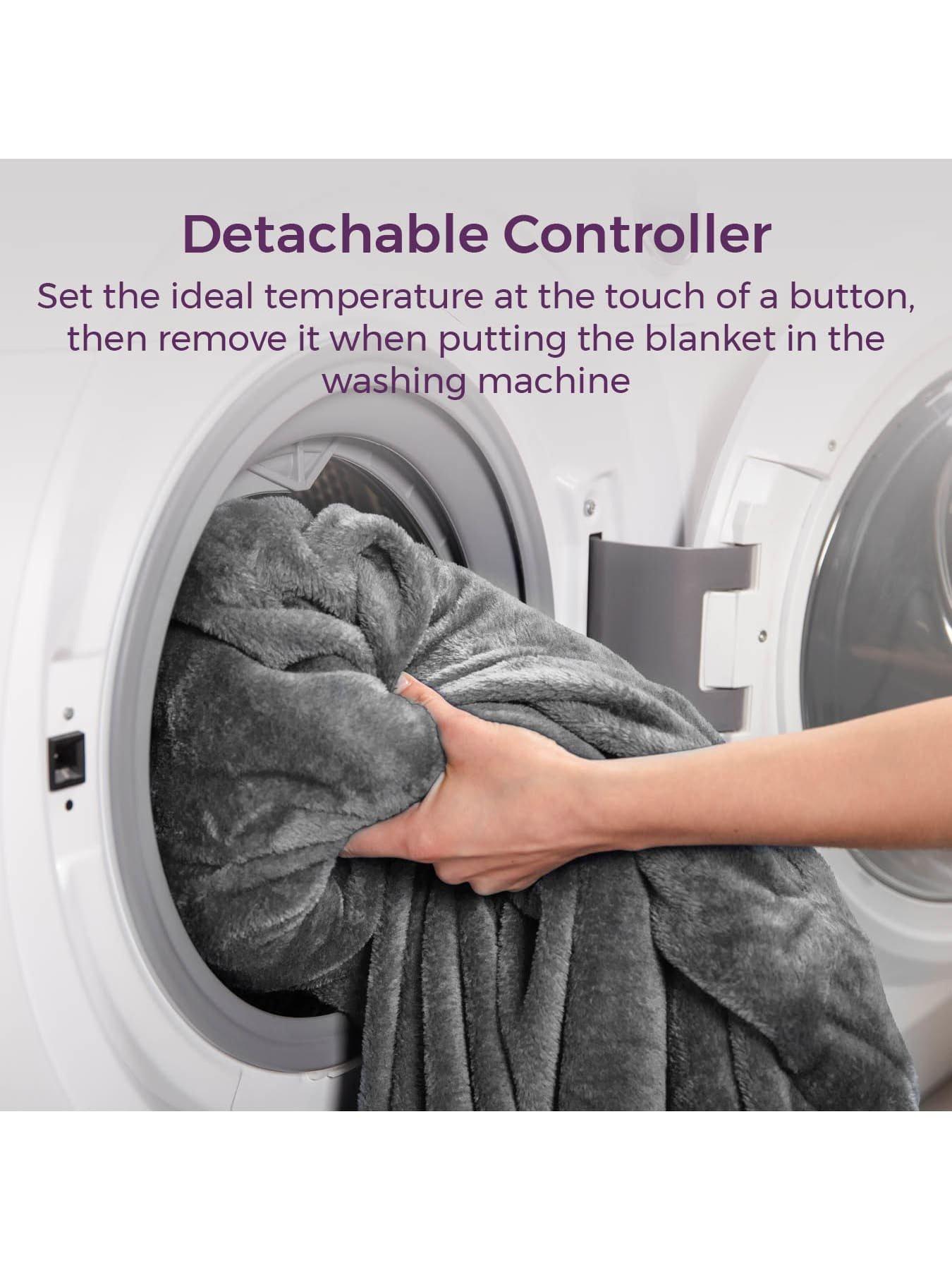 Image 6 of 7 of Carmen Wearable blanket with keep warm heated front pocket &ndash; Grey