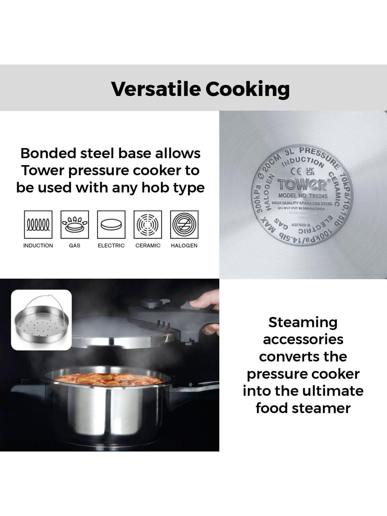 Image 6 of 6 of Tower 3l/20cm Pressure Cooker