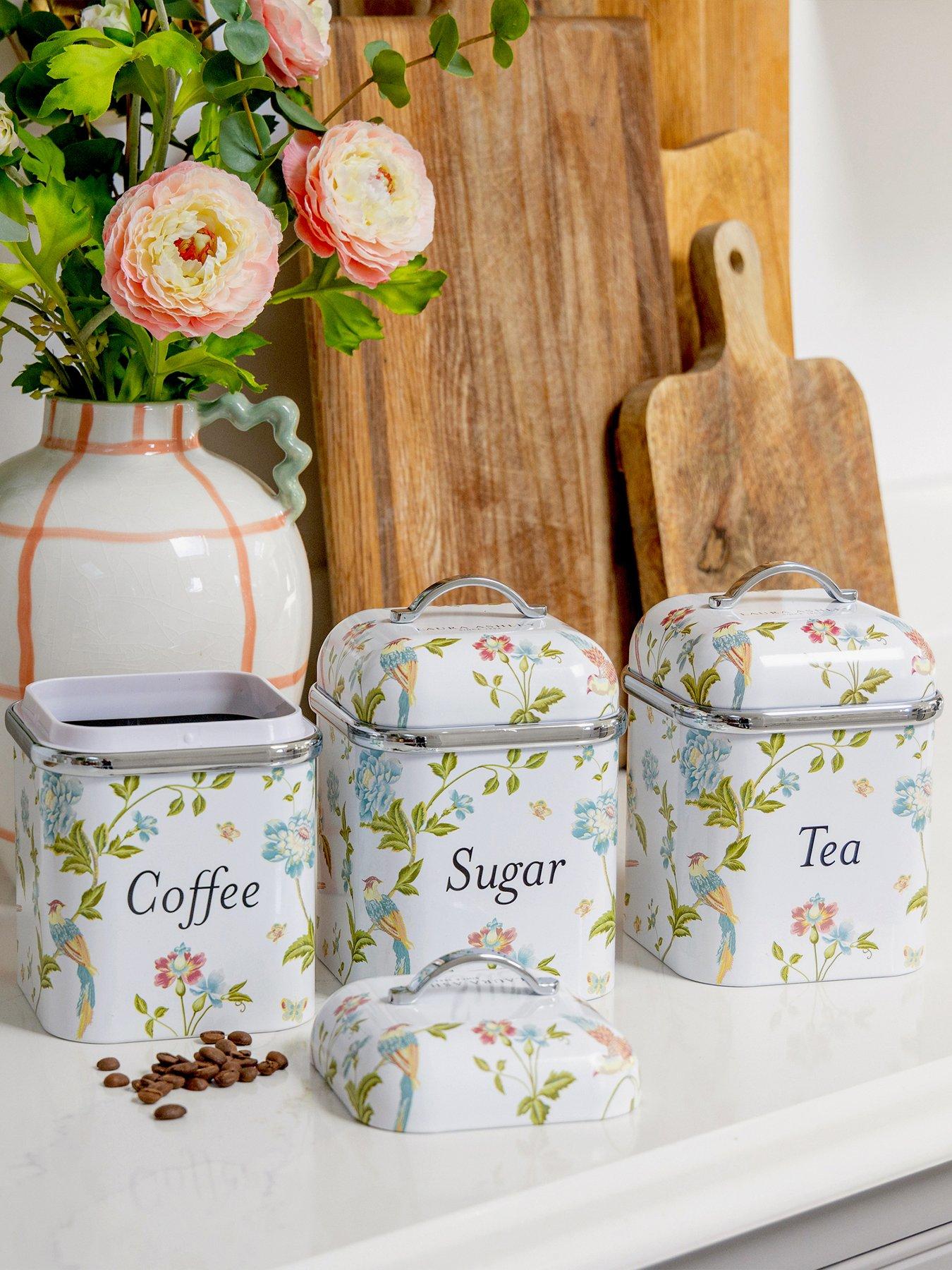 Image 1 of 6 of Laura Ashley 3 Canister Set -&nbsp;Elveden White