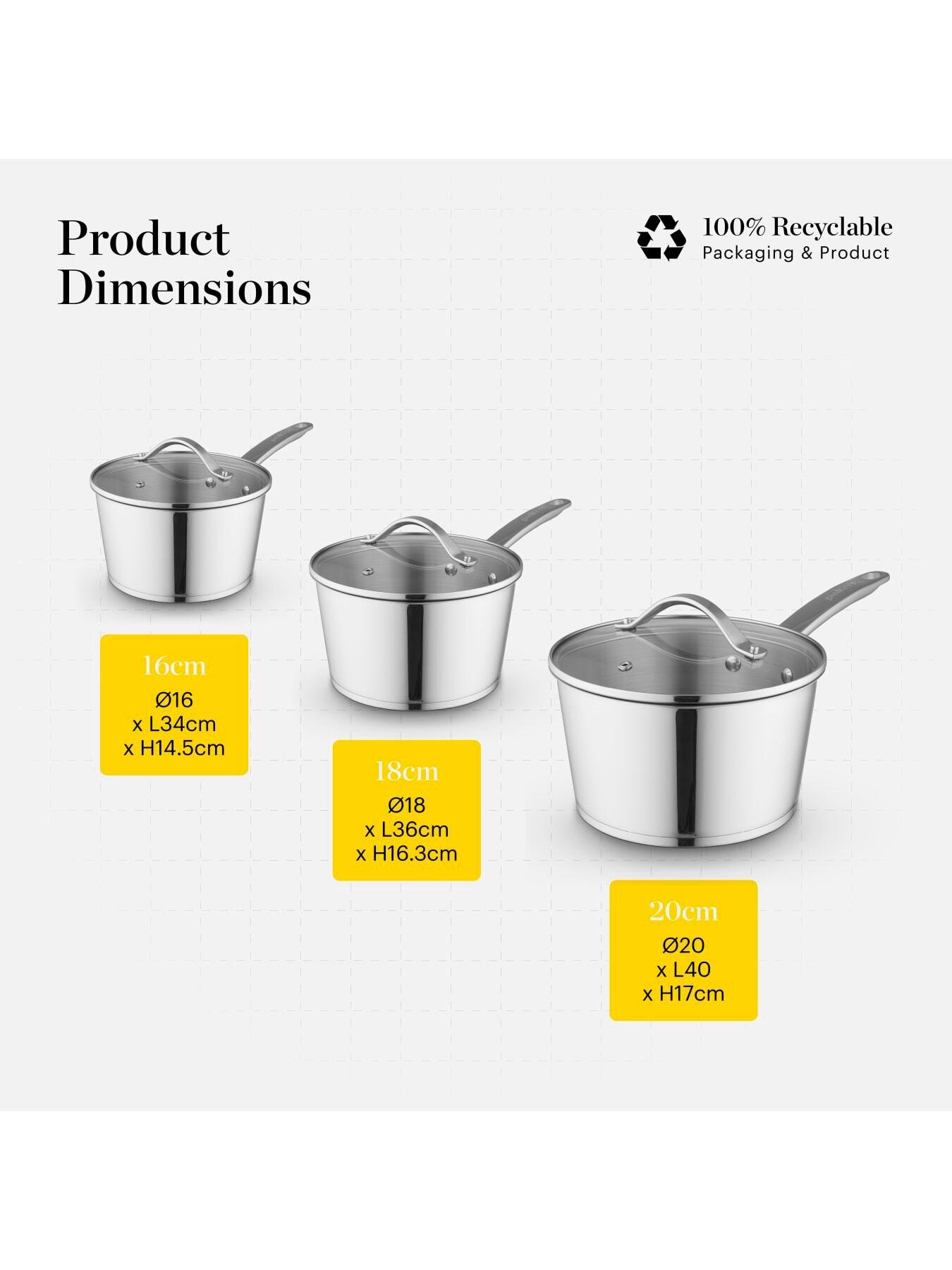 Image 5 of 7 of Good Food 3 Piece Saucepan Set