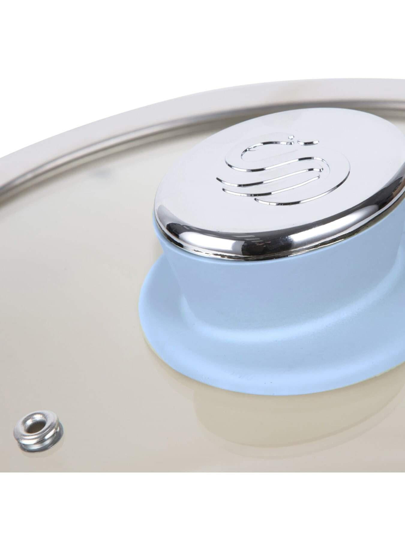 Image 6 of 6 of Swan Retro 3 Piece Saucepan Set Blue