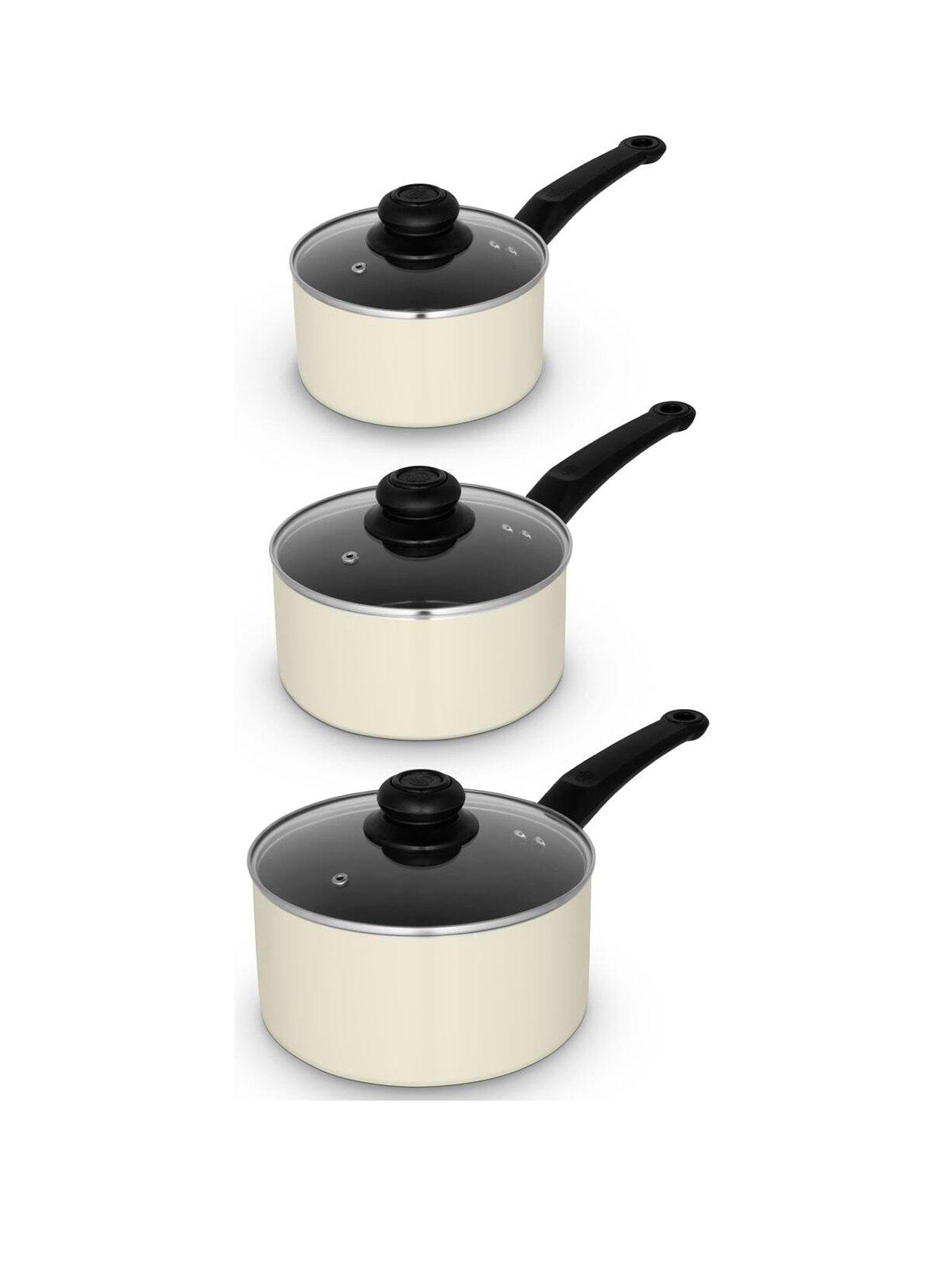 Swan Townhouse 3 Piece Saucepan Set