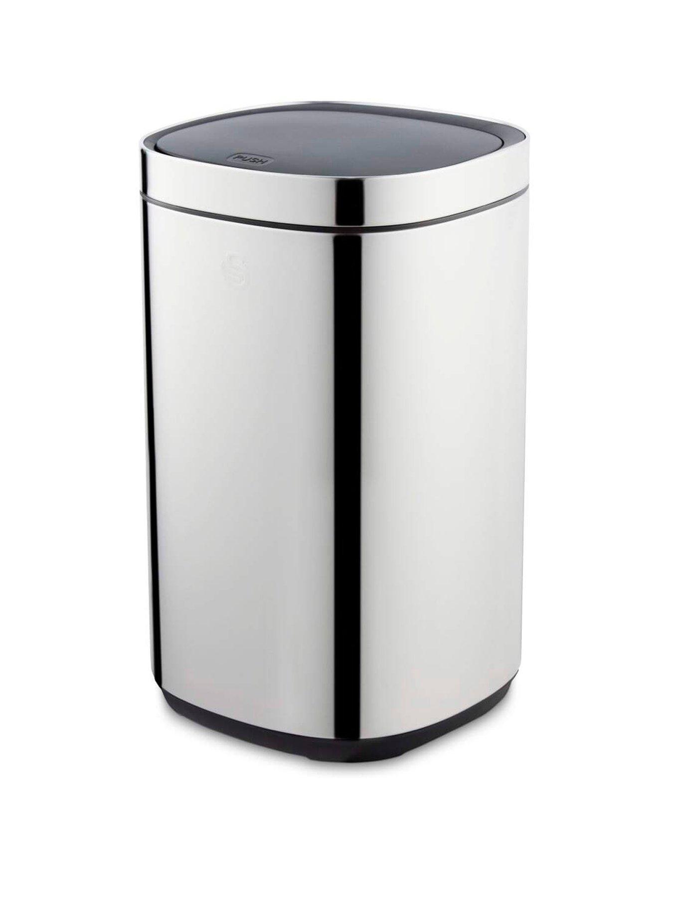 Swan 30L Touch Bin with Retainer Ring, Stainless Steel