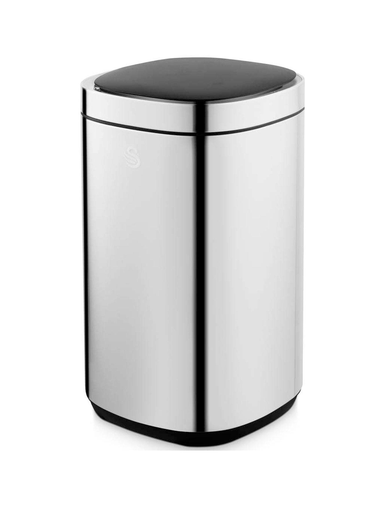 Swan 30L Sensor Bin with Odour Control, Stainless Steel