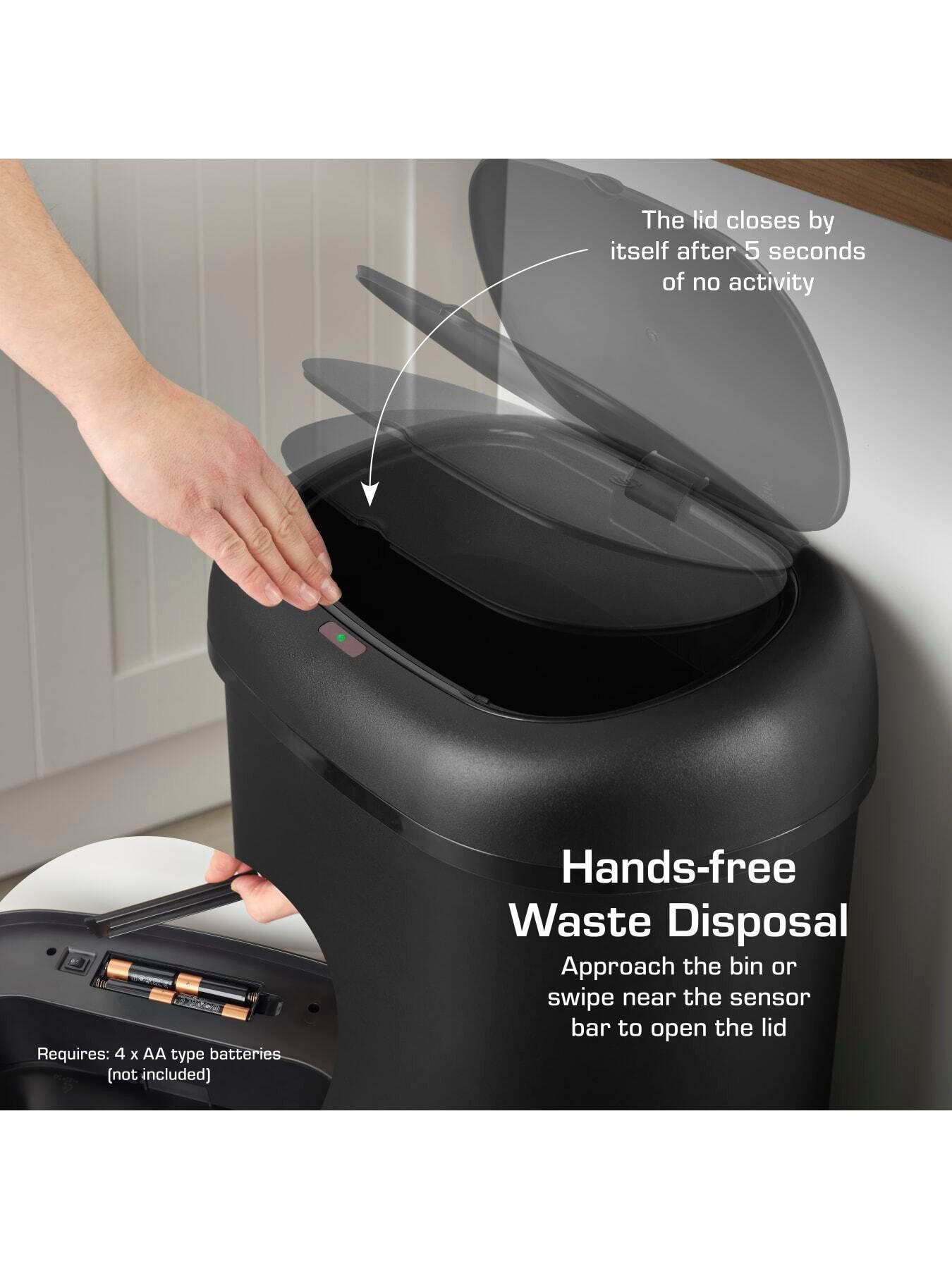 Image 2 of 6 of Swan 55L Sensor Bin with Odour Control, Black