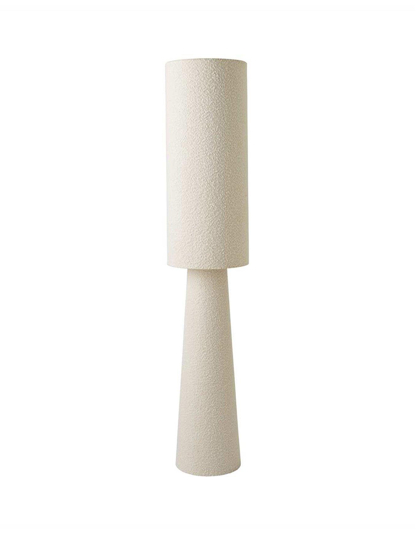 Image 2 of 7 of ValueLights Ash Cream Boucle Midi Floor Lamp