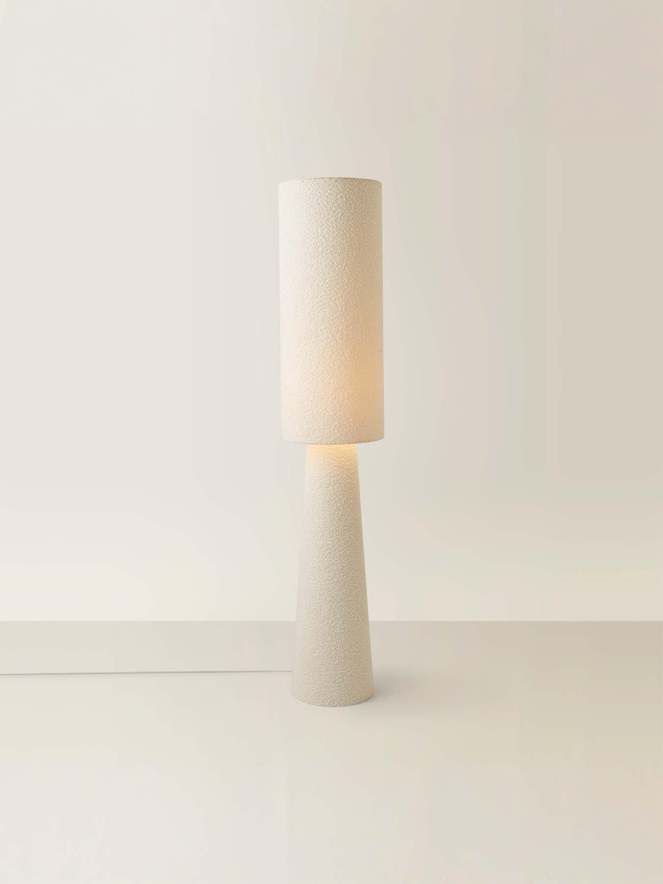 Image 4 of 7 of ValueLights Ash Cream Boucle Midi Floor Lamp