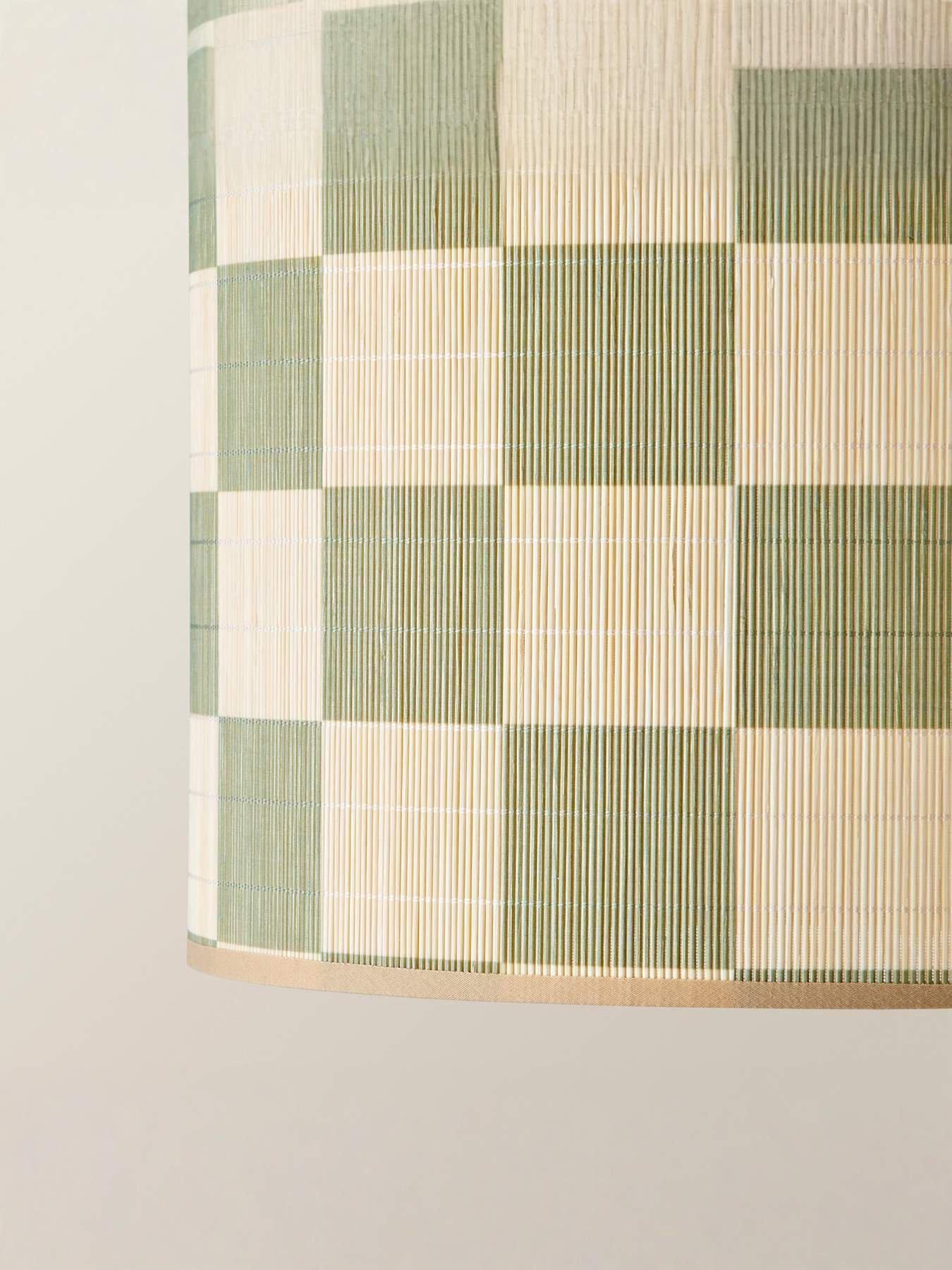 valuelights-lori-green-checkerboard-bamboo-drum-easy-fit-ceiling-light-lamp-shadedetail