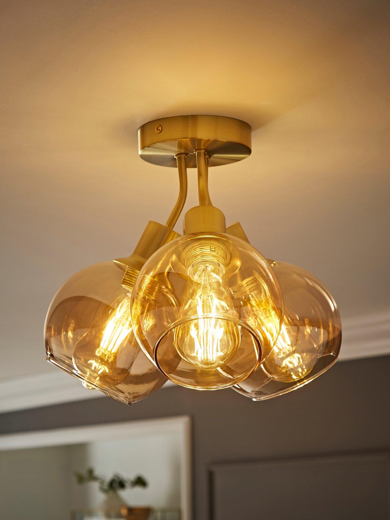valuelights-bellamy-brushed-gold-bubble-cluster-flush-ceiling-light