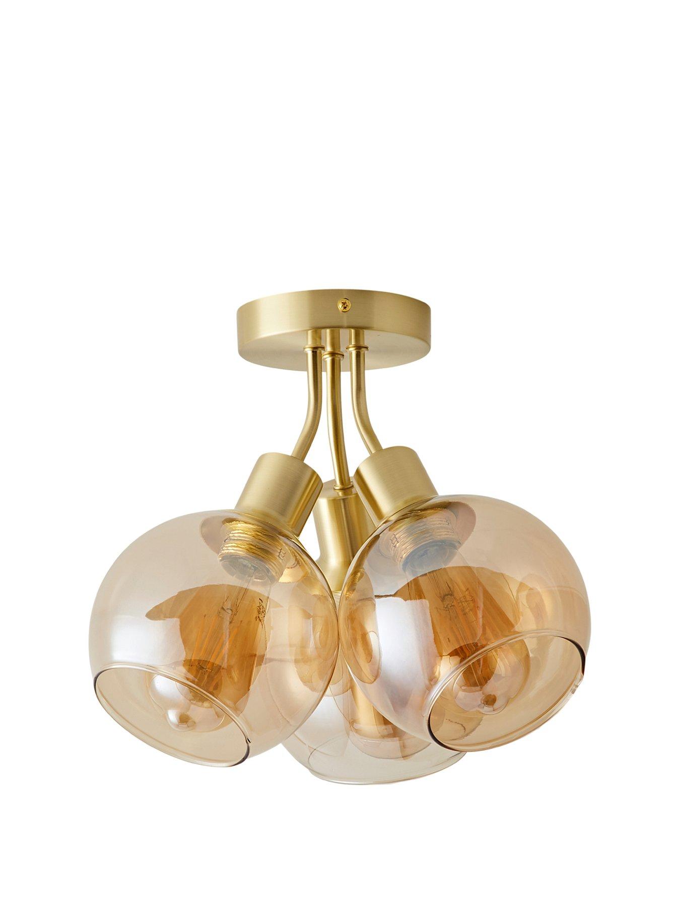 valuelights-bellamy-brushed-gold-bubble-cluster-flush-ceiling-lightstillFront