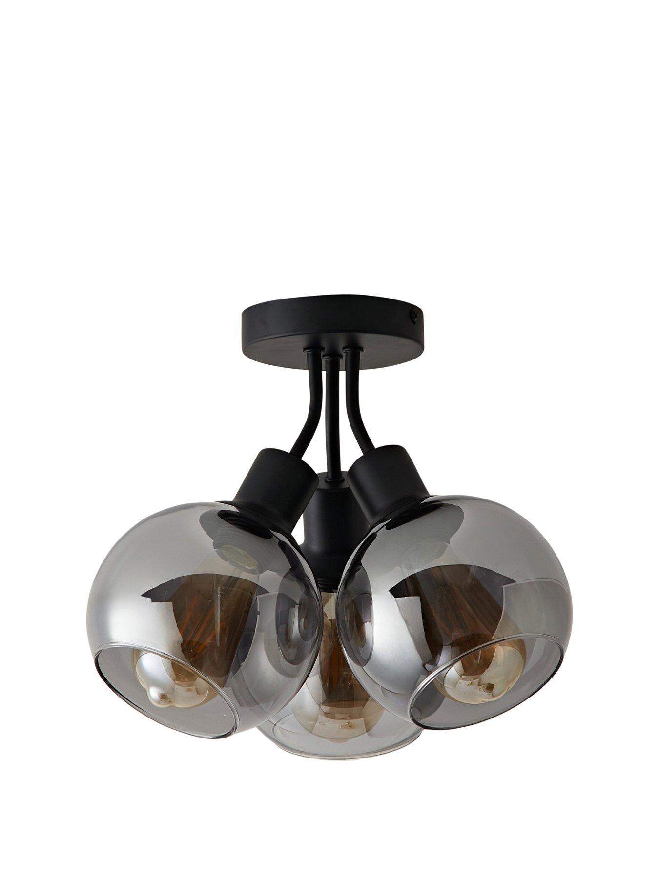 valuelights-bellamy-matte-black-bubble-cluster-flush-ceiling-lightstillFront