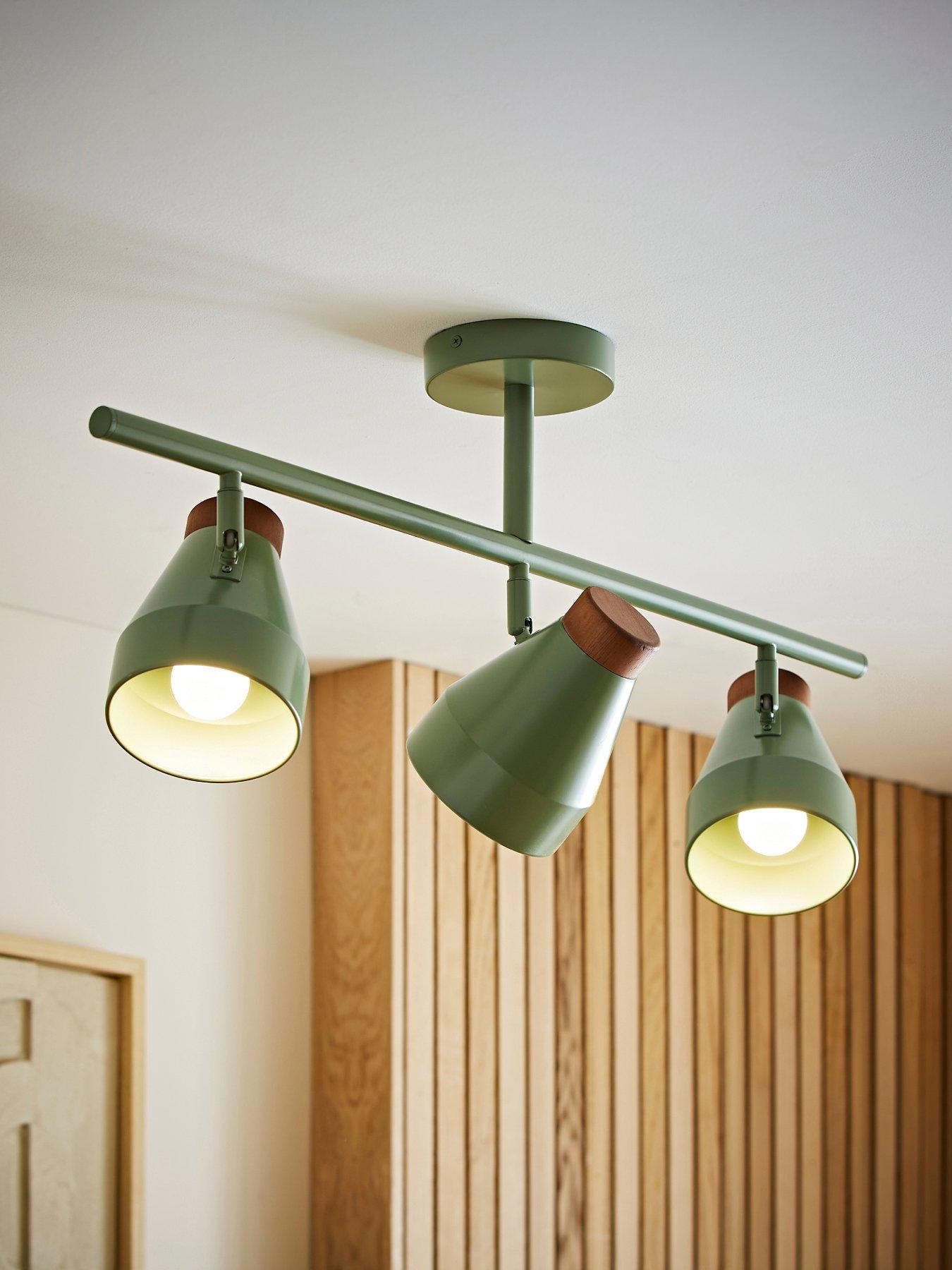 valuelights-parker-green-and-walnut-3-way-ceiling-light