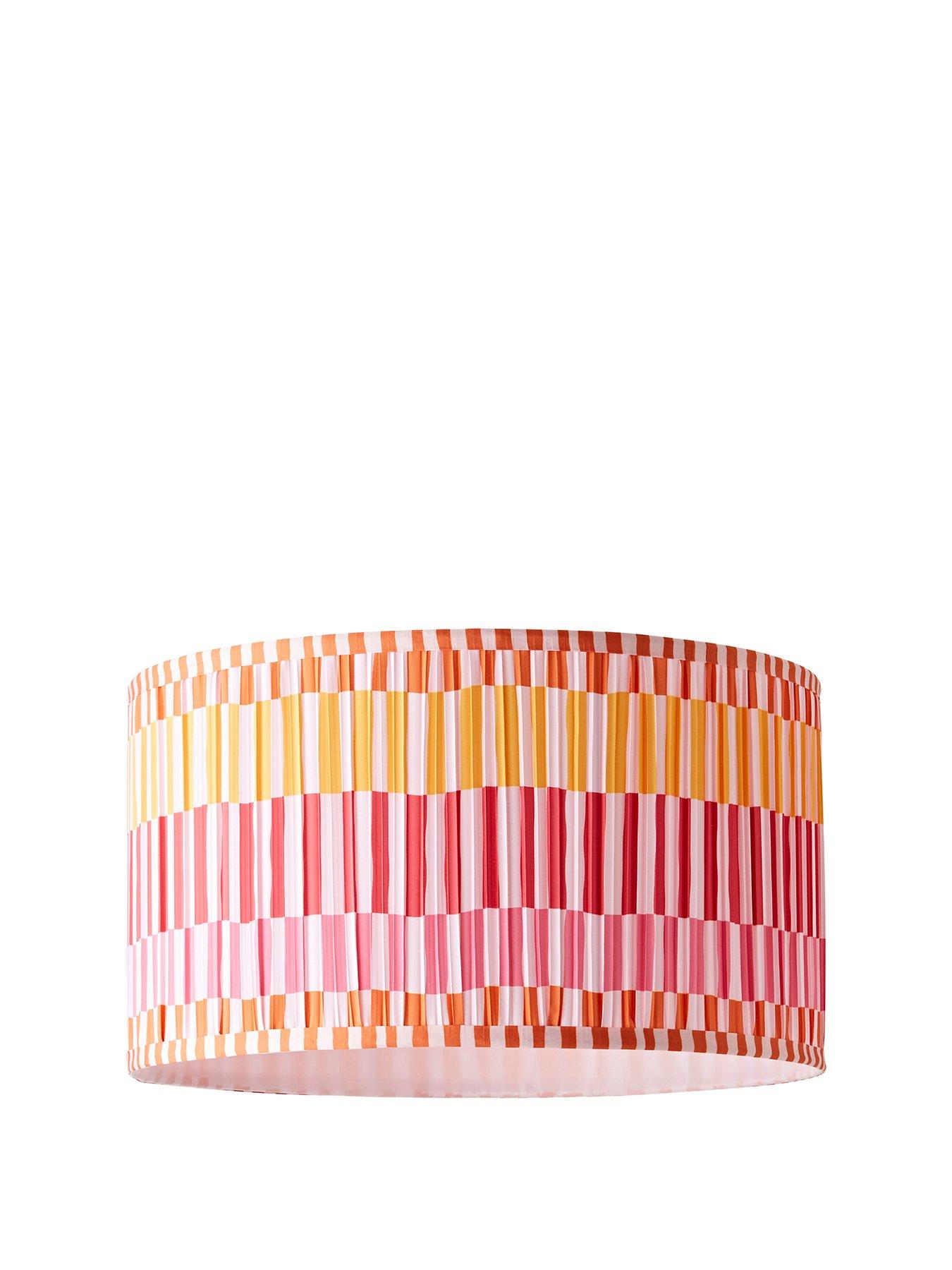 valuelights-rae-large-pleated-stripe-multicolour-drum-easy-fit-ceiling-light-lamp-shadestillFront