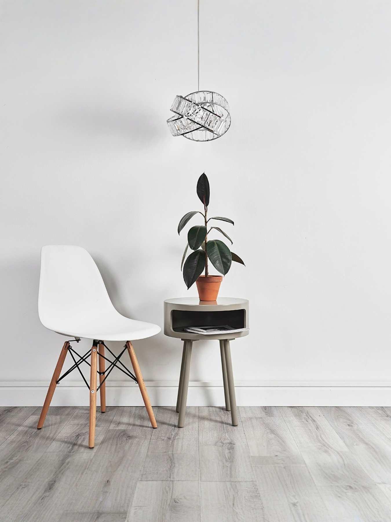 ValueLights Hudson Intertwined Non Electric Pendant Chrome / Clear