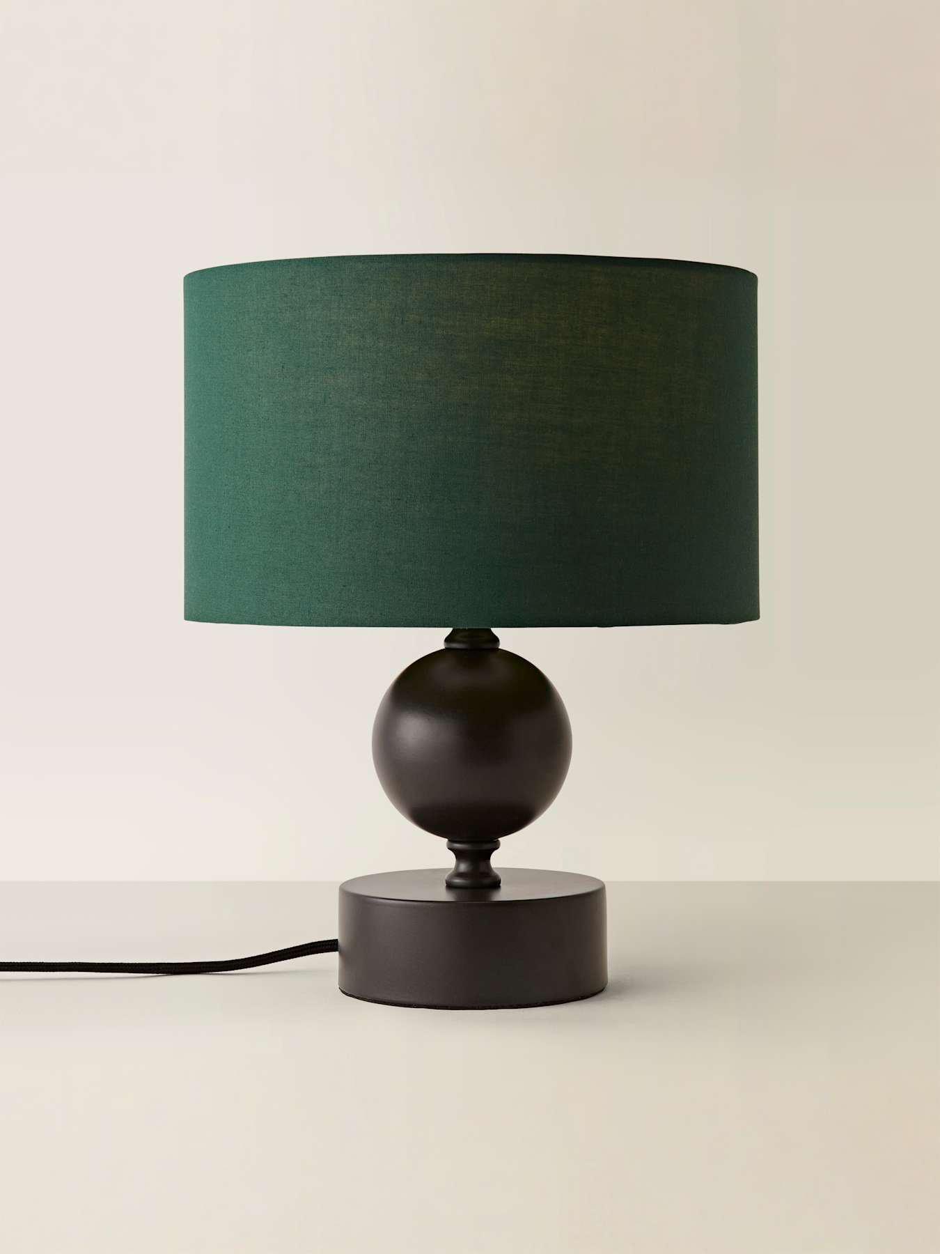 Image 4 of 6 of ValueLights Anthony Candlestick Table Lamp With Forest Green Drum Lamp Shade