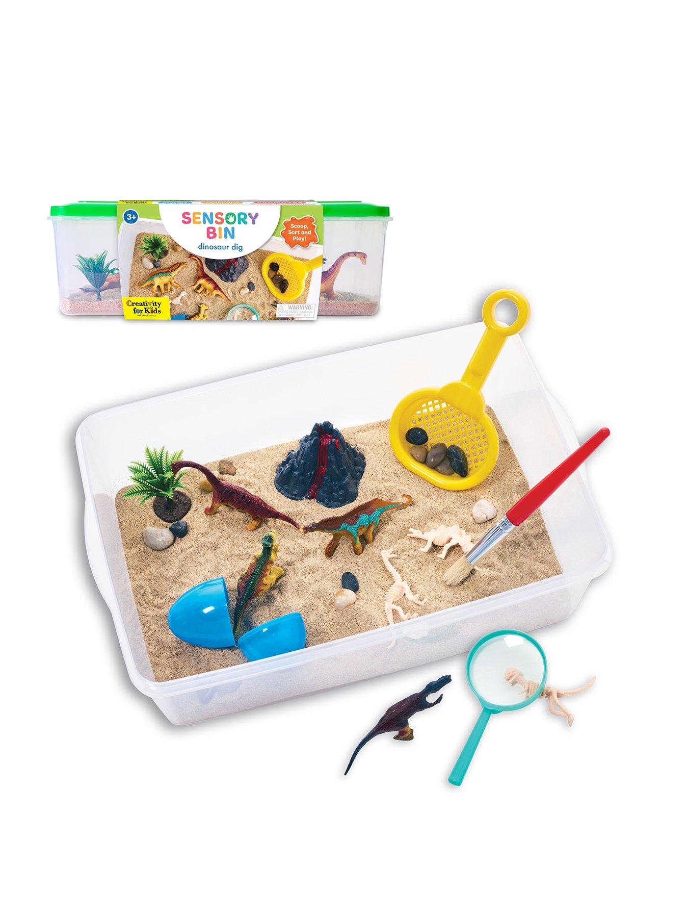 creativity-for-kids-sensory-bin-dinosaur
