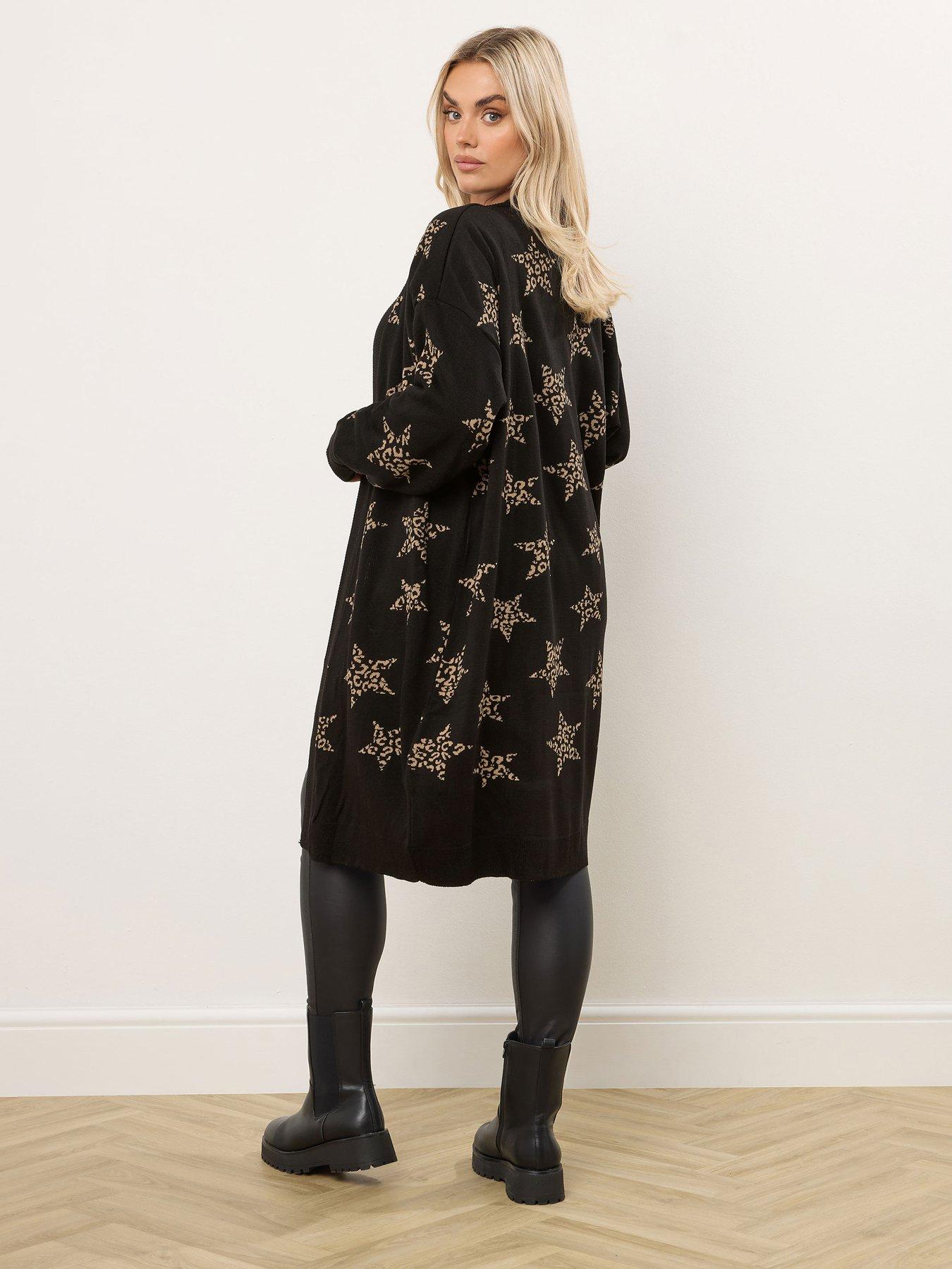 yours-curve-leopard-star-midi-cardigan-blackstillFront