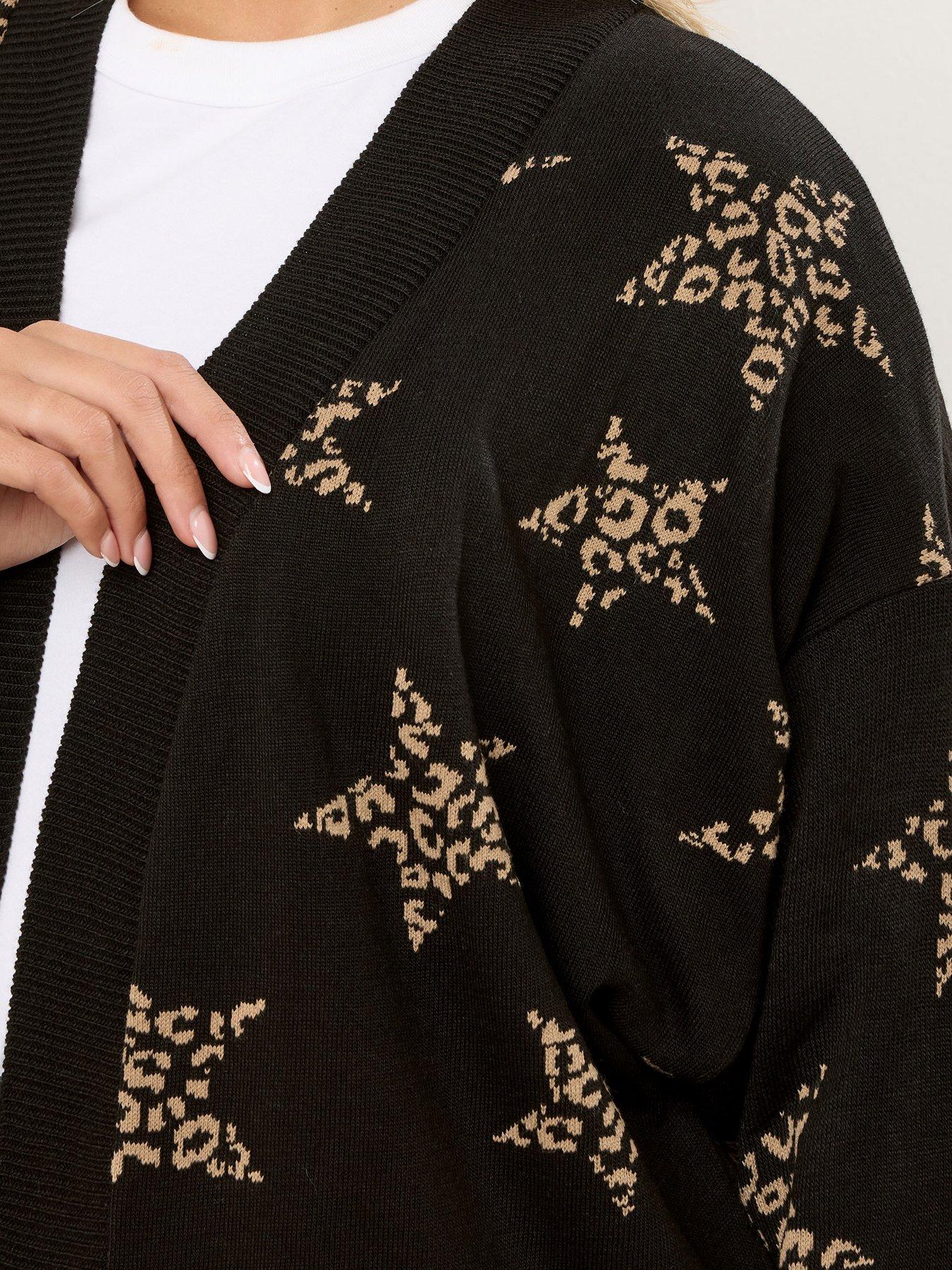 yours-curve-leopard-star-midi-cardigan-blackoutfit