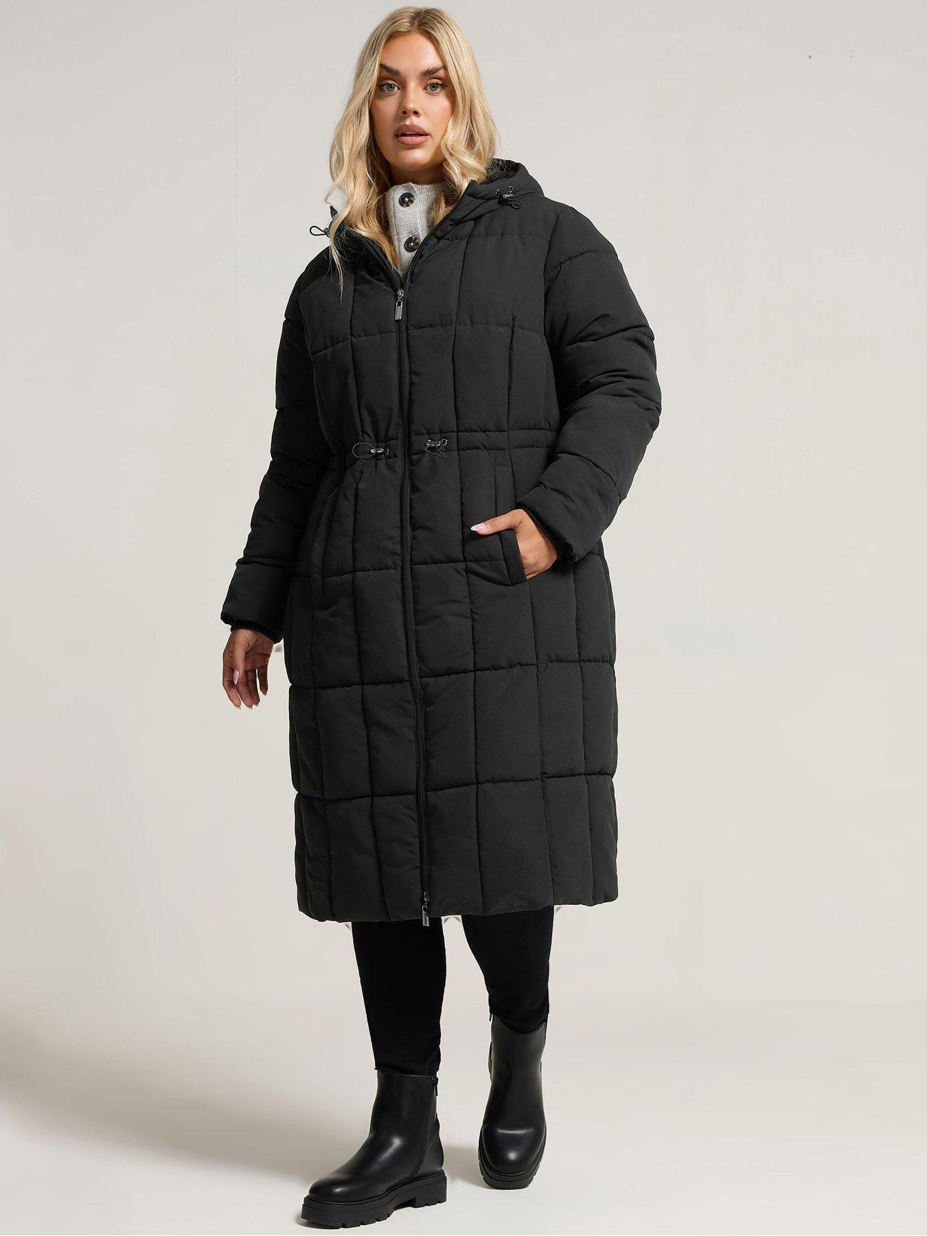 yours-curve-borg-midi-padded-coat-blackback