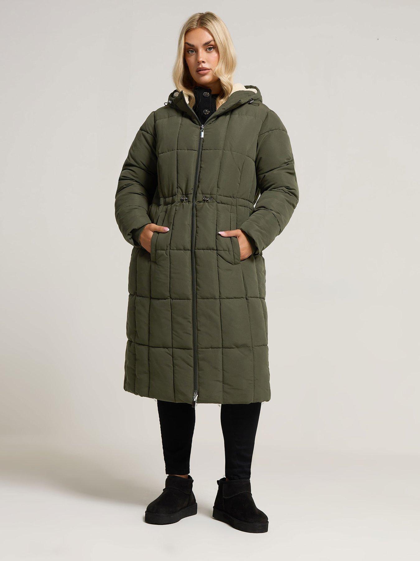 yours-curve-borg-midi-padded-coat-greenback
