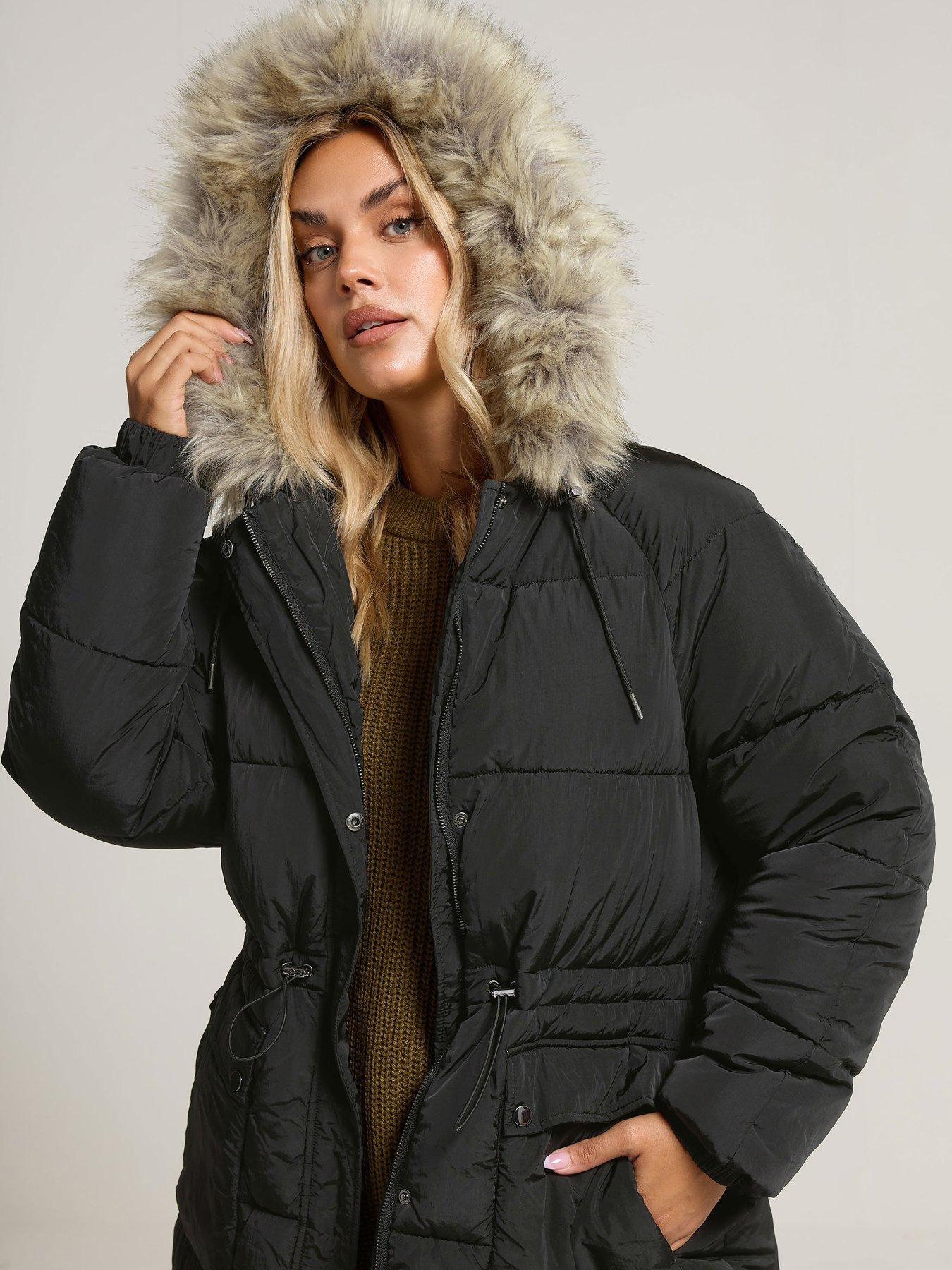 yours-curve-padded-plush-parka-blackoutfit