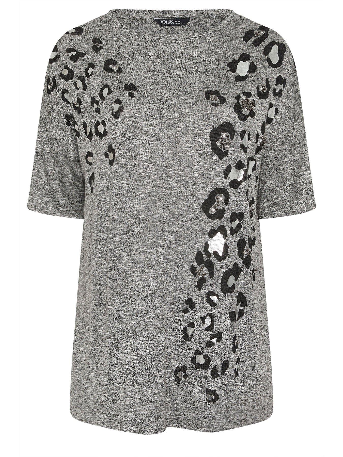 yours-curve-animal-drop-shoulder-top-greydetail