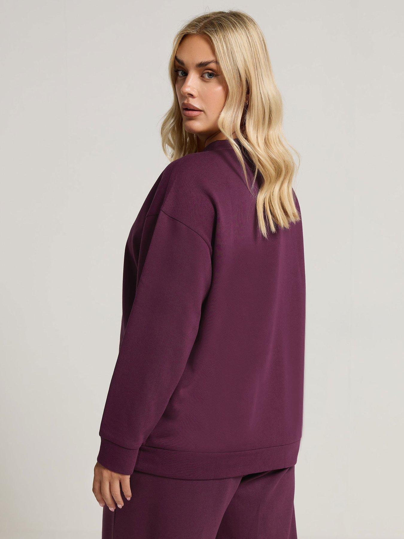 Image 2 of 5 of Yours Curve Button Cardigan - Red