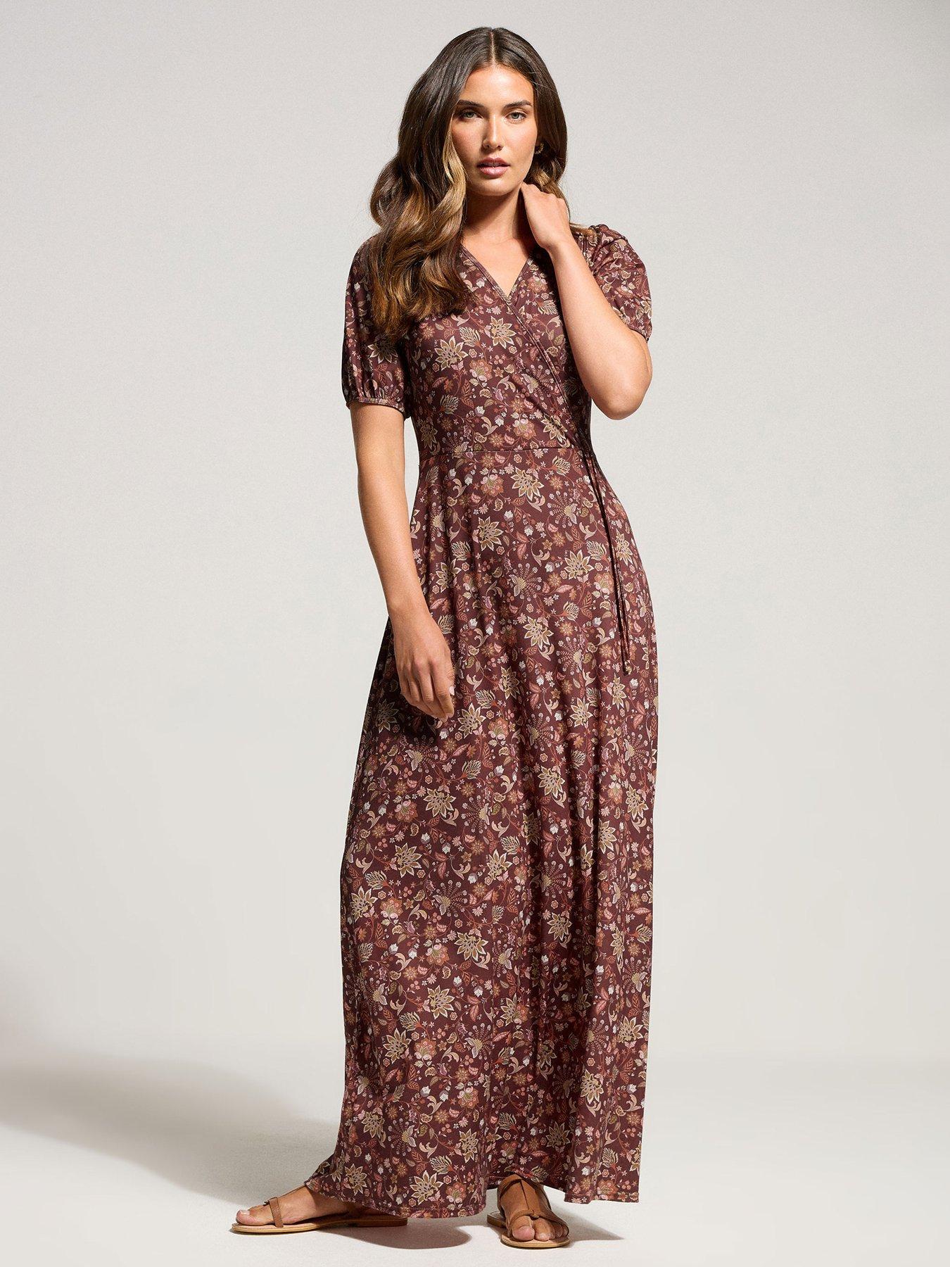 Long Tall Sally Paisley Wrap Maxi Dress - Red
