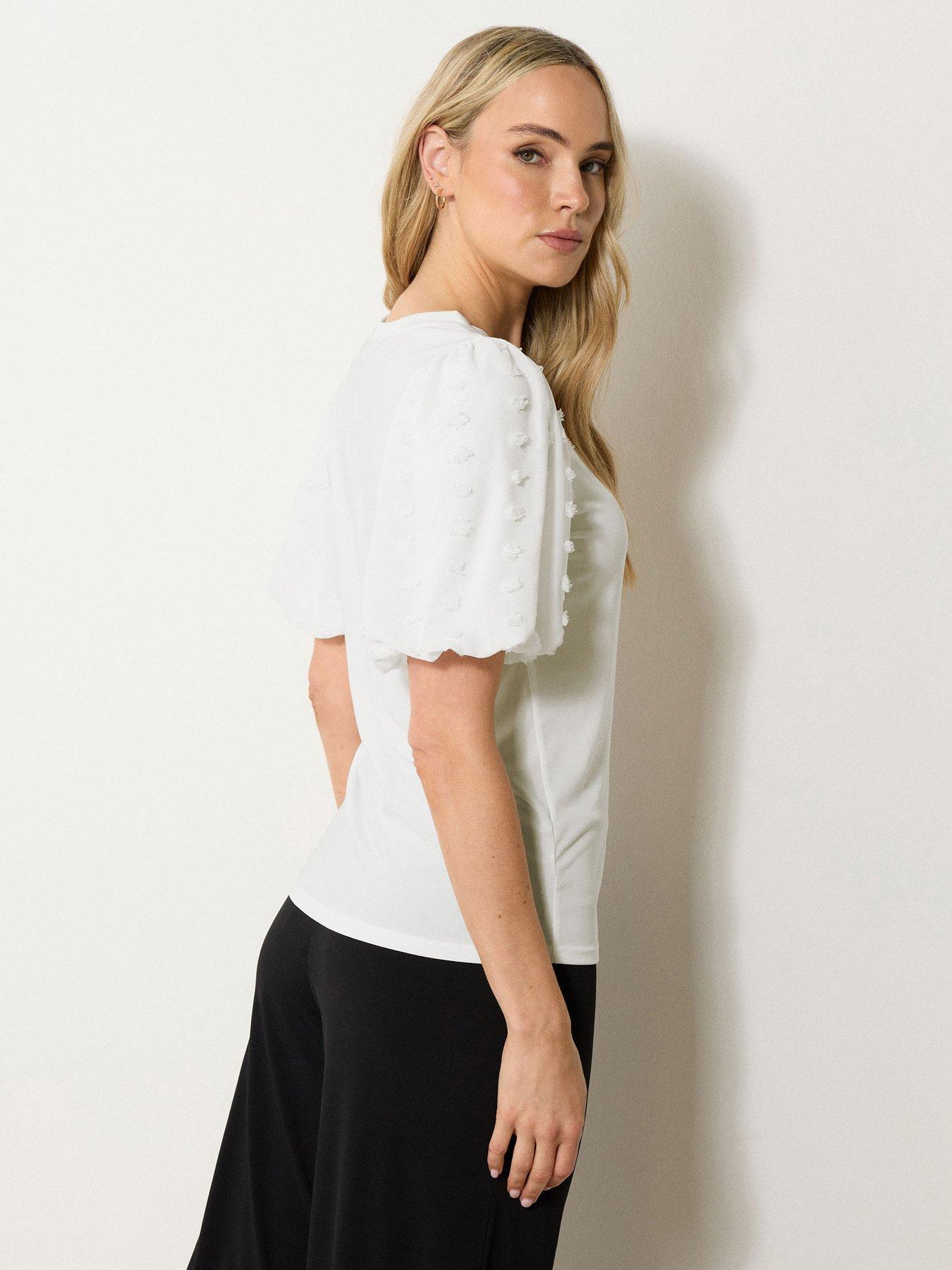 long-tall-sally-dobby-sleeve-top-ivorystillFront