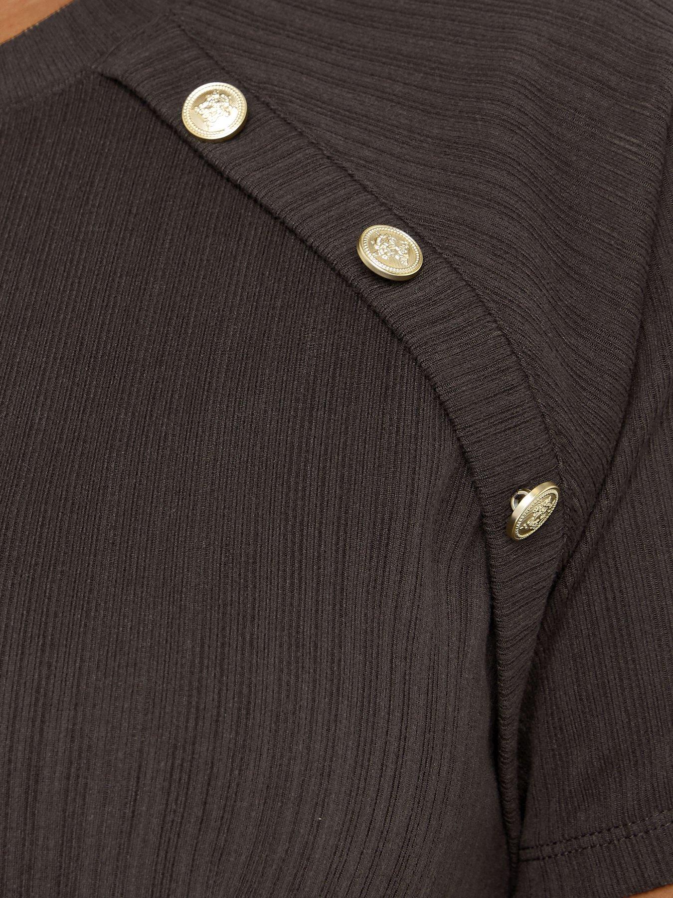Image 4 of 4 of Yours Curve Swing Top - Brown