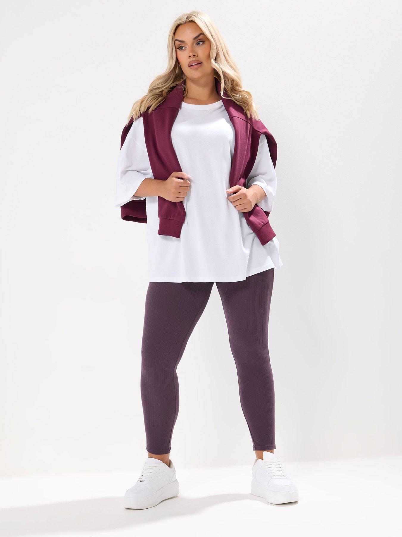 yours-curve-ribbed-legging-purpleback