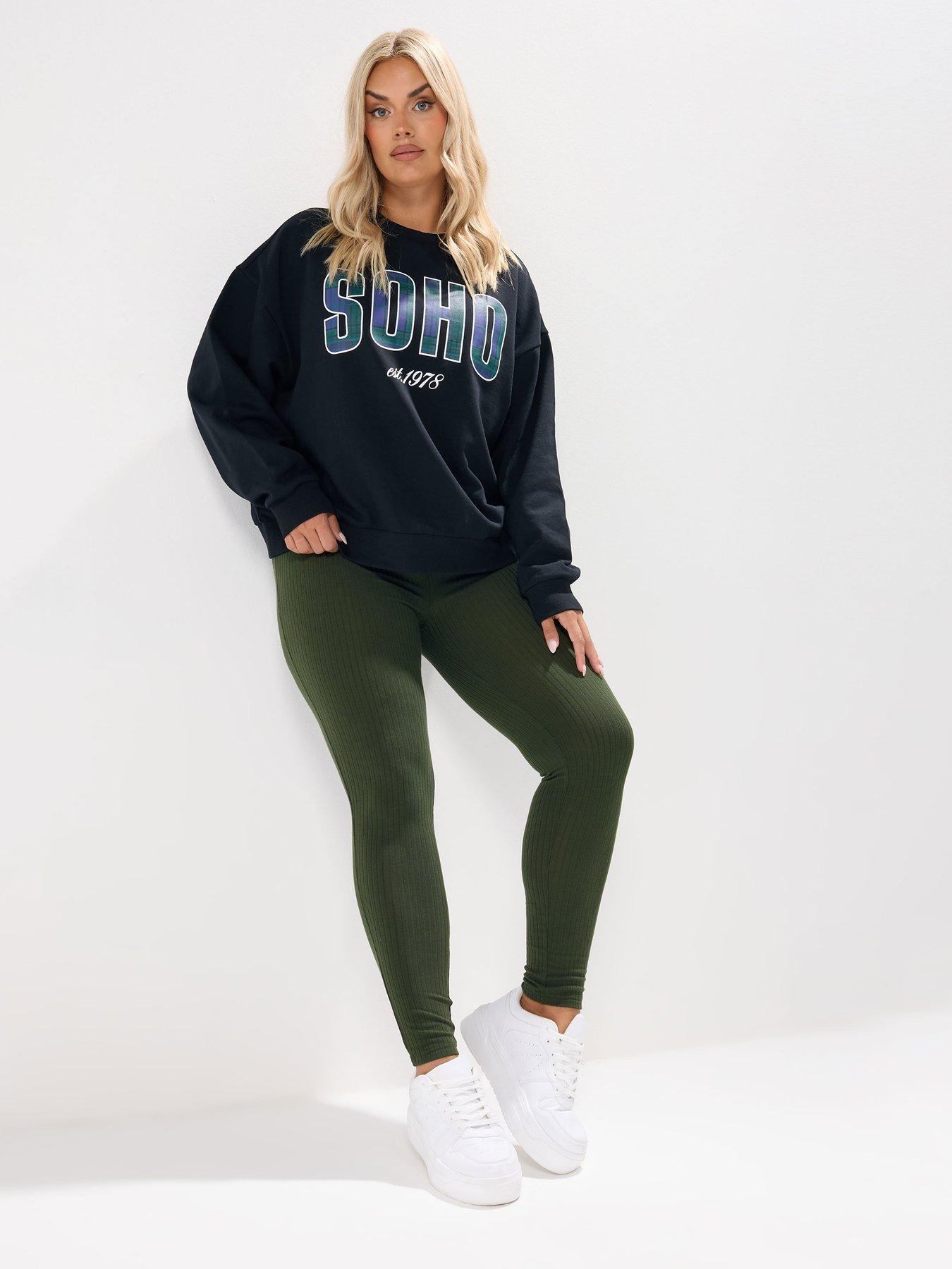 yours-curve-ribbed-legging-greenback