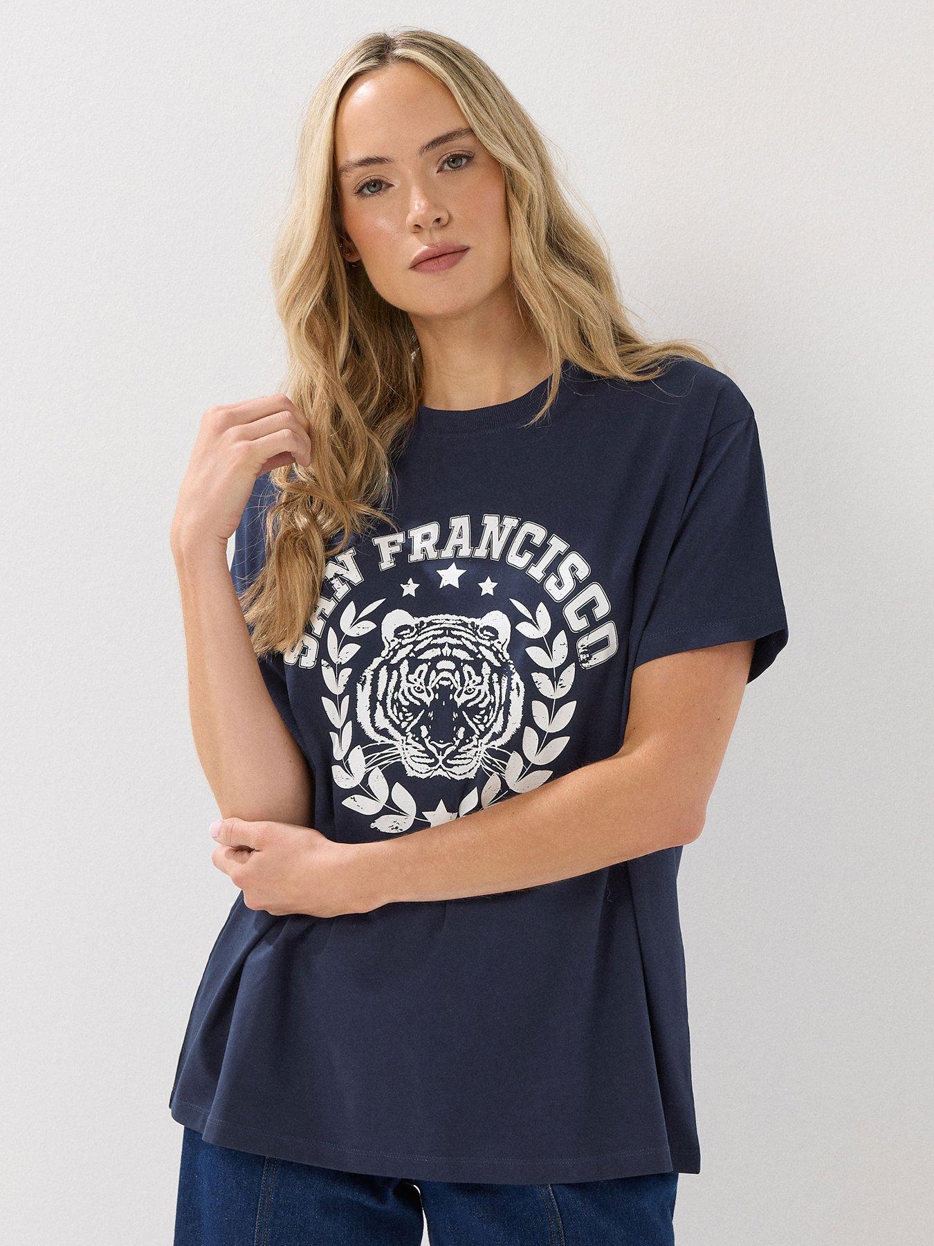 Long Tall Sally San Francisco Oversized T-Shirt - Blue