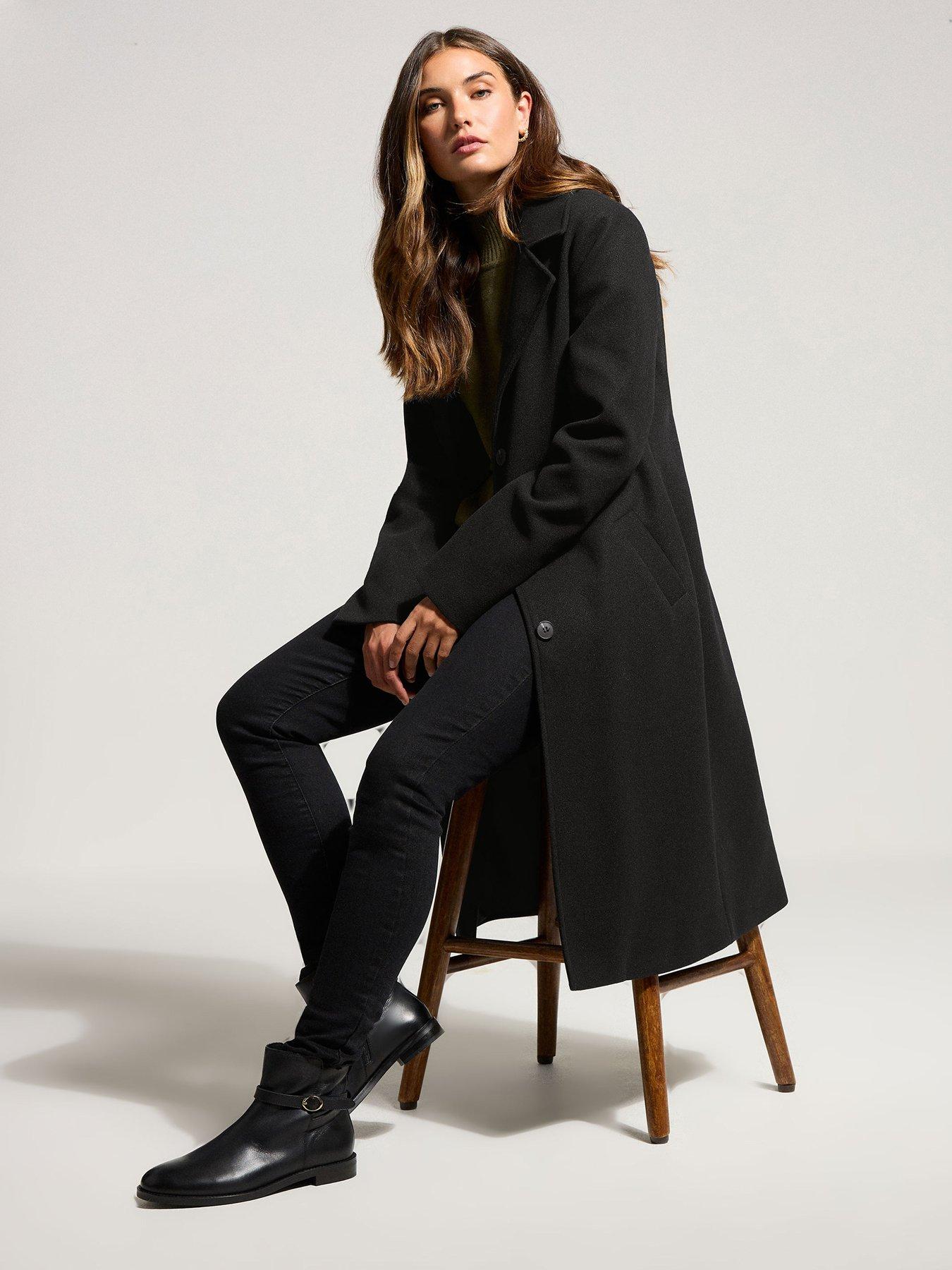 Long Tall Sally City Coat - Black