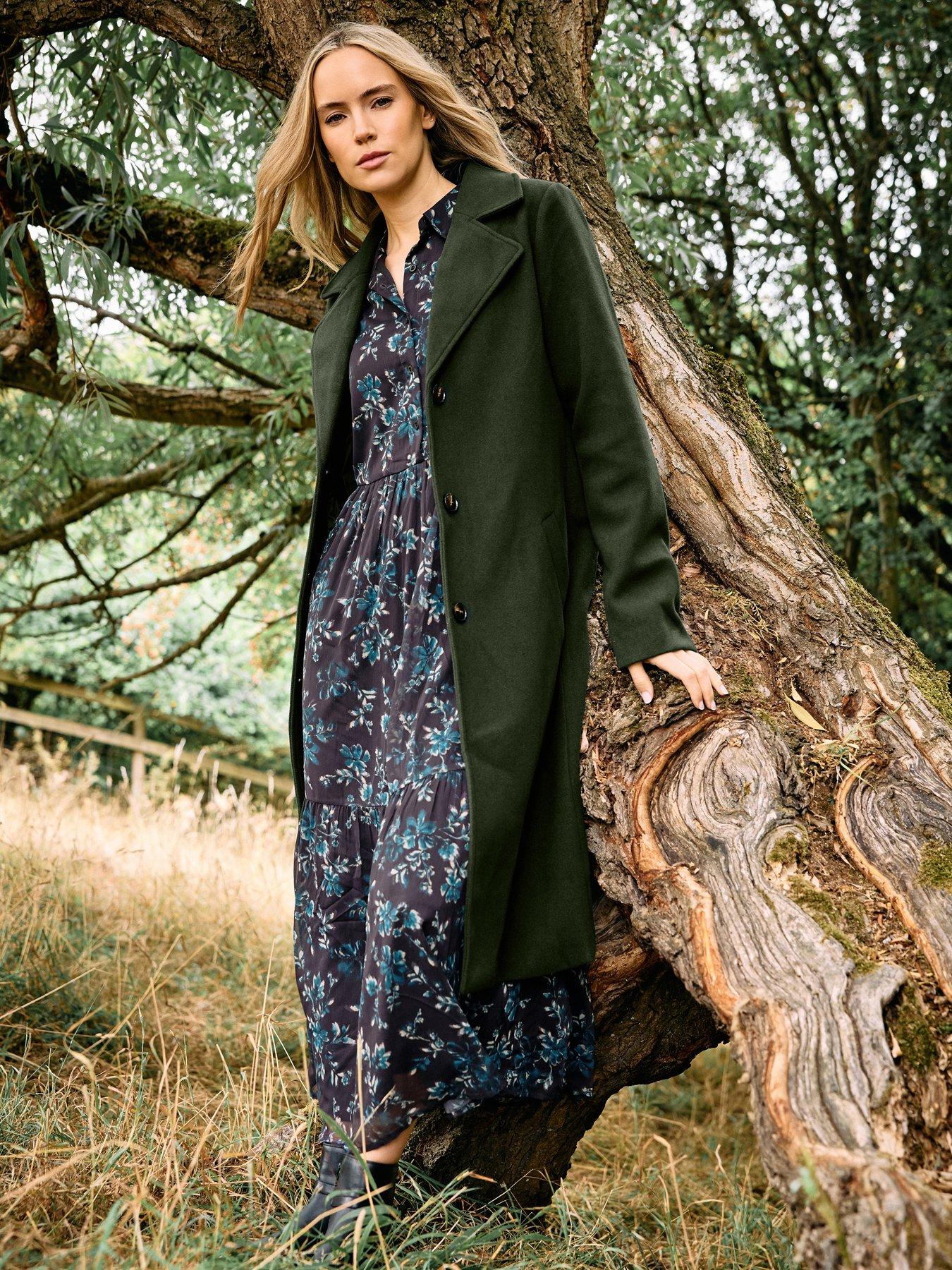 Image 1 of 4 of Long Tall Sally City Coat - Green