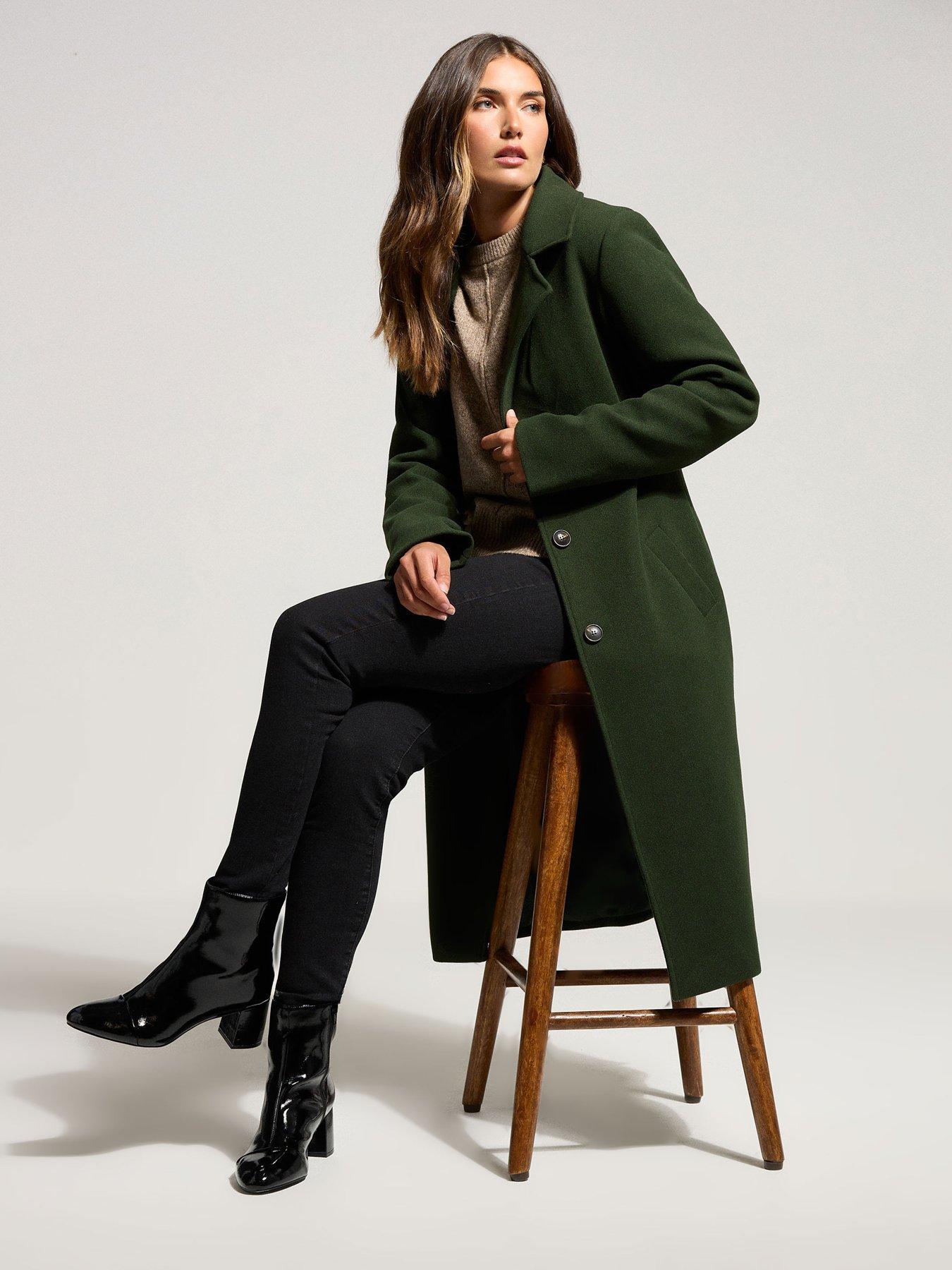 Image 4 of 4 of Long Tall Sally City Coat - Green
