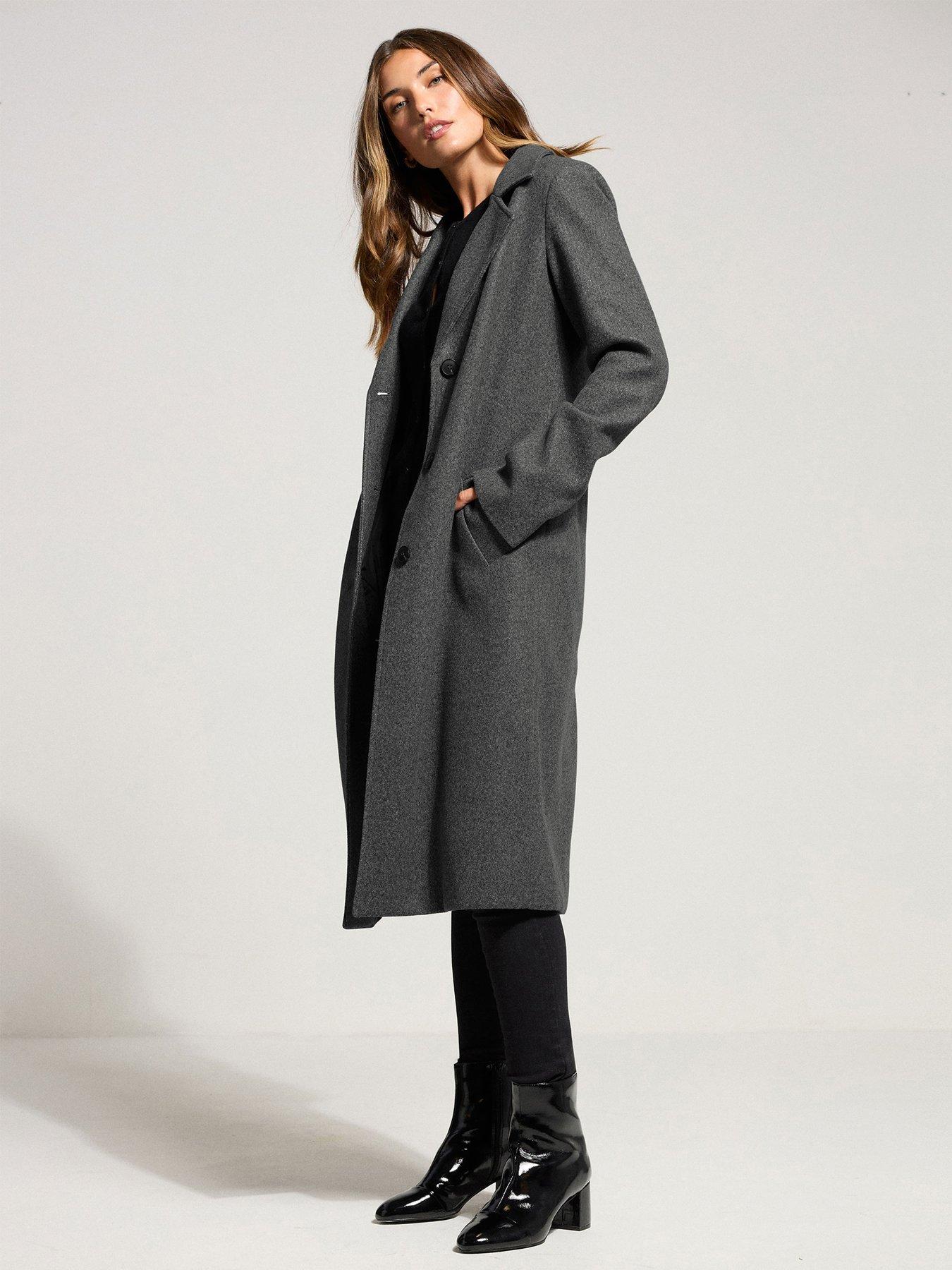 Image 4 of 4 of Long Tall Sally City Coat - Grey