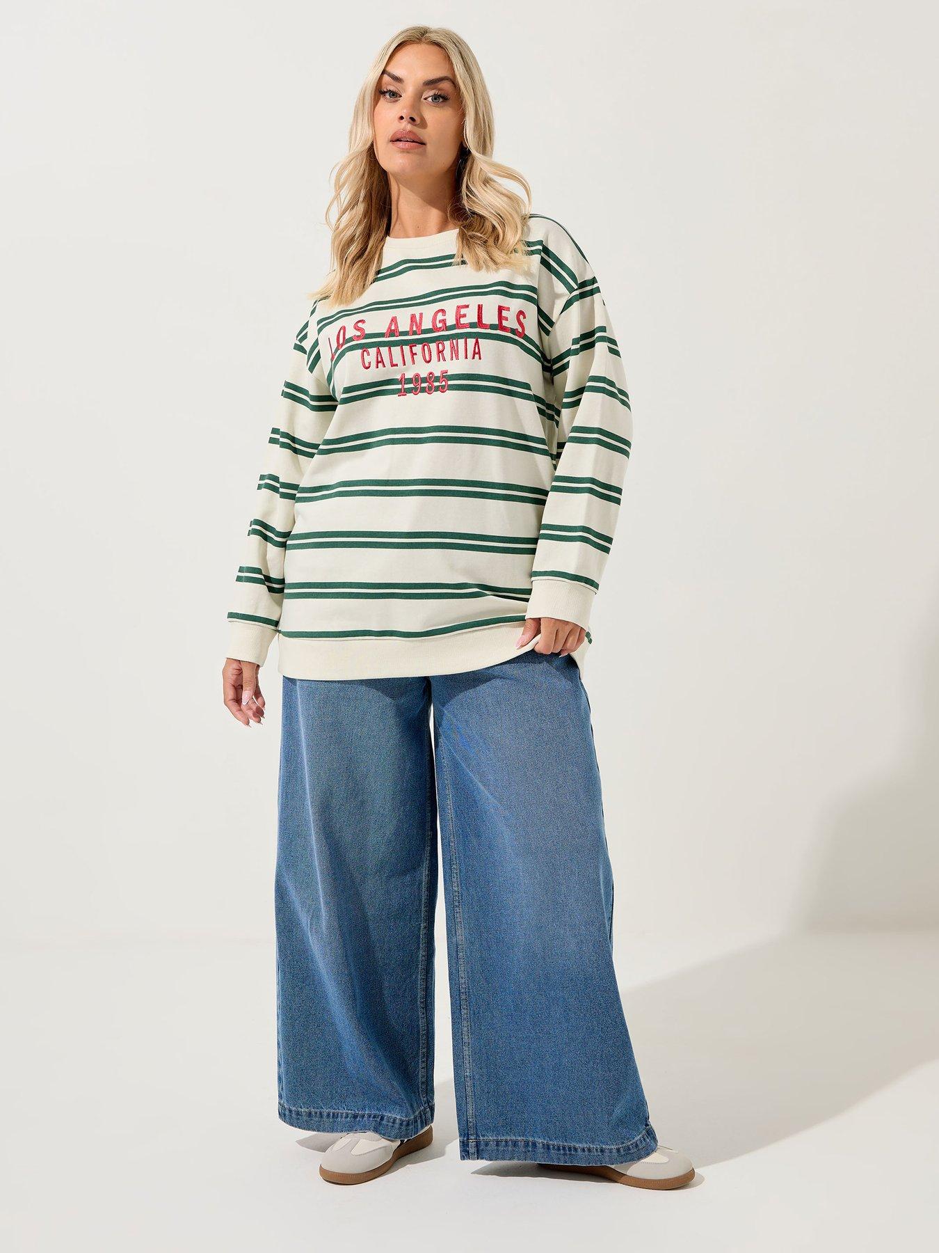 yours-curve-la-stripe-crew-neck-sweatshirt-ivoryback