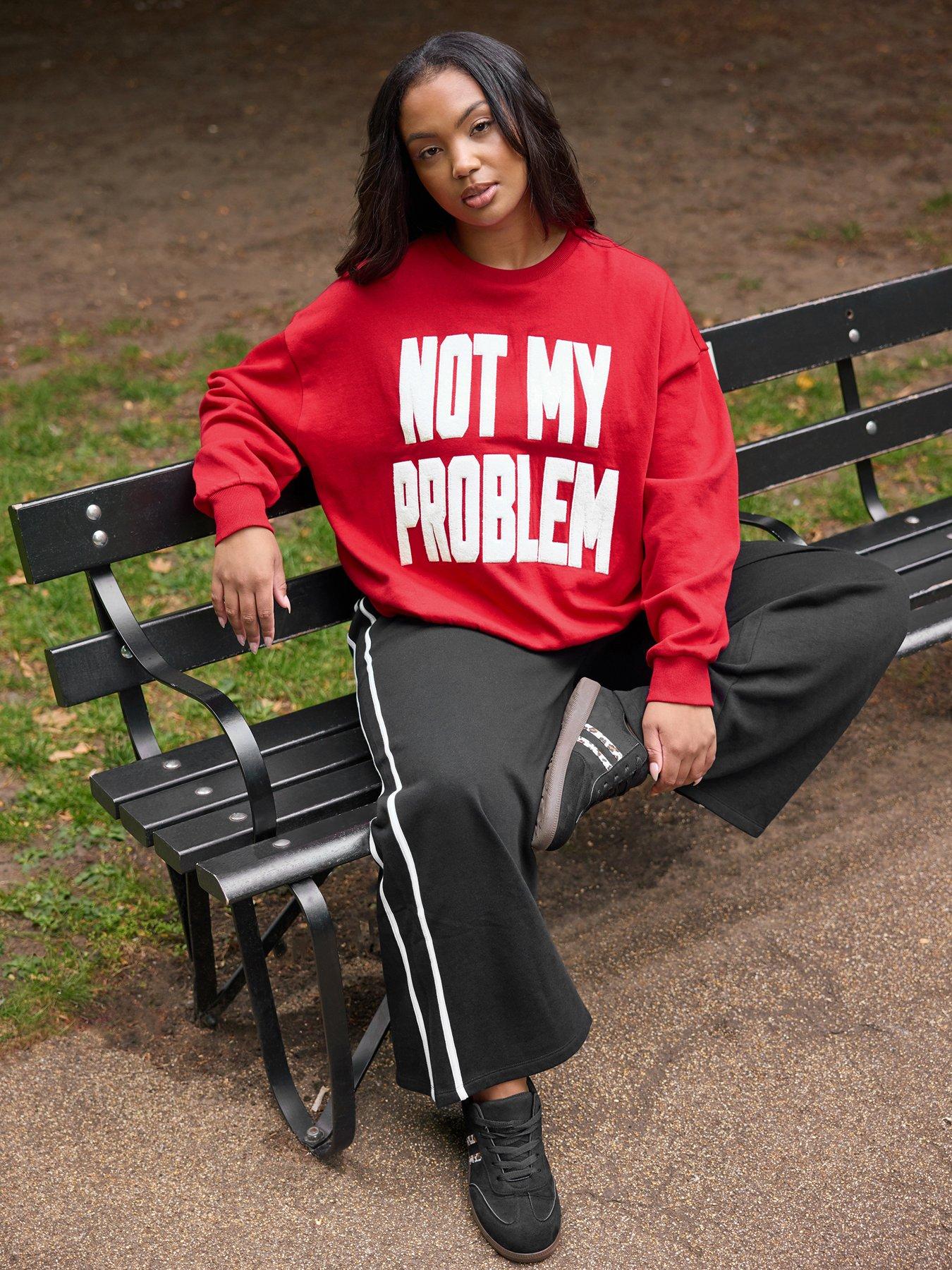 yours-curve-not-my-problem-crew-neck-sweatshirt-red