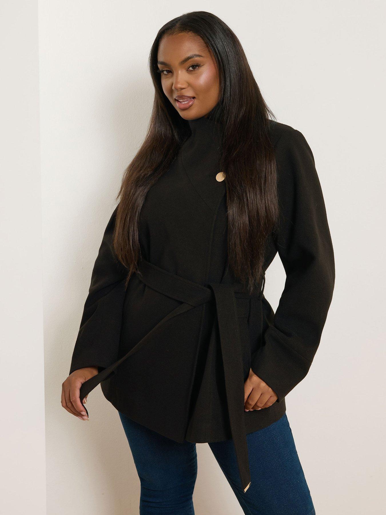 yours-curve-wrap-wool-coat-black