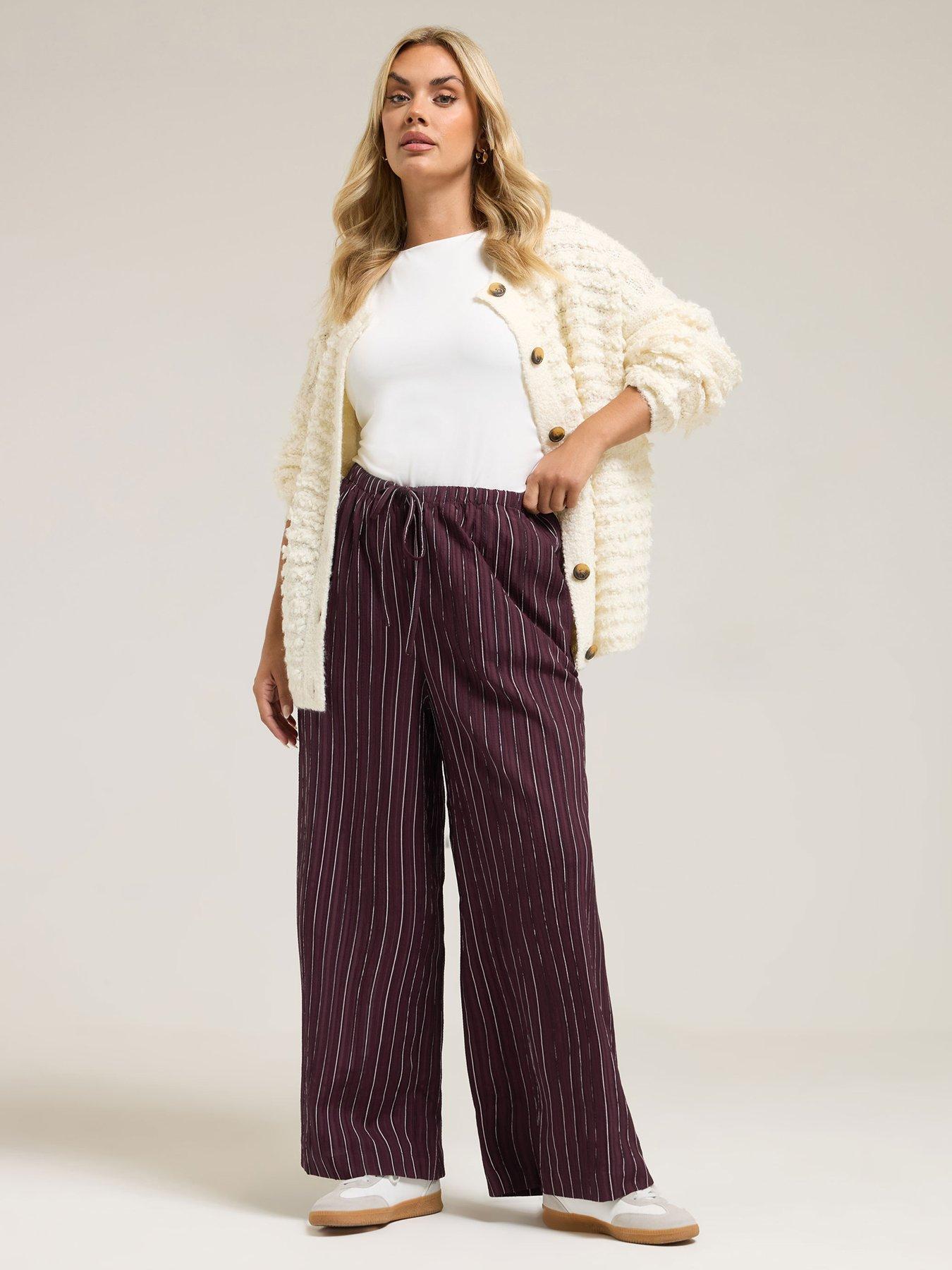 yours-curve-stripe-wide-leg-pull-on-trousers-redback