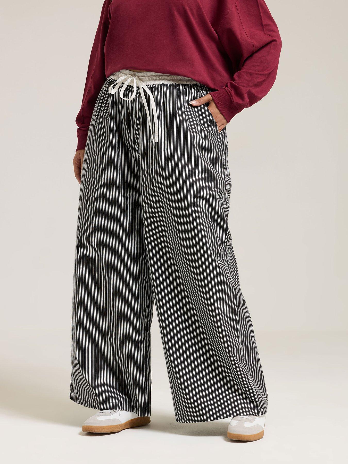 yours-curve-contrast-waist-stripe-trouser-blackback